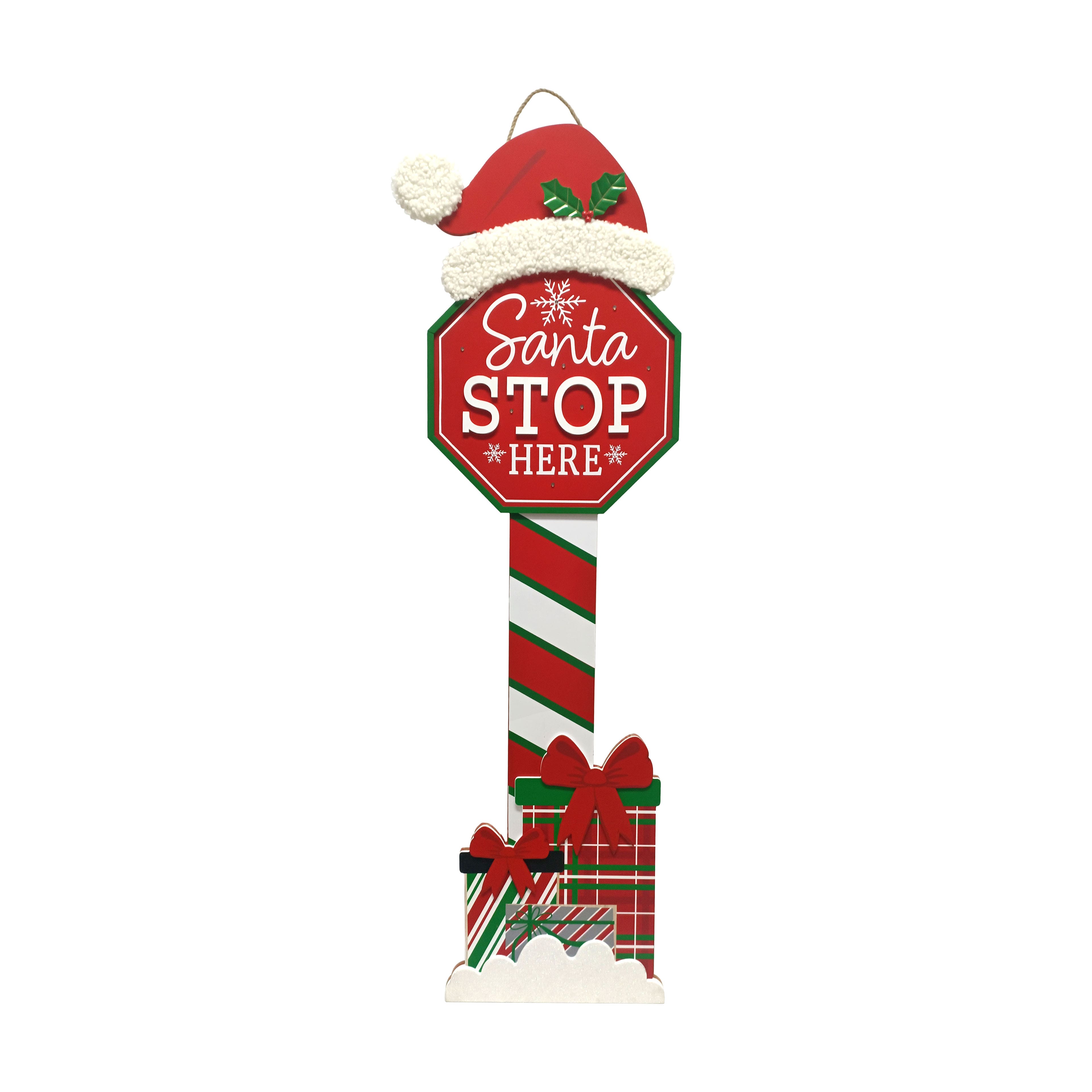 3.9ft. Santa Sign Door Greeter by Ashland&#xAE;