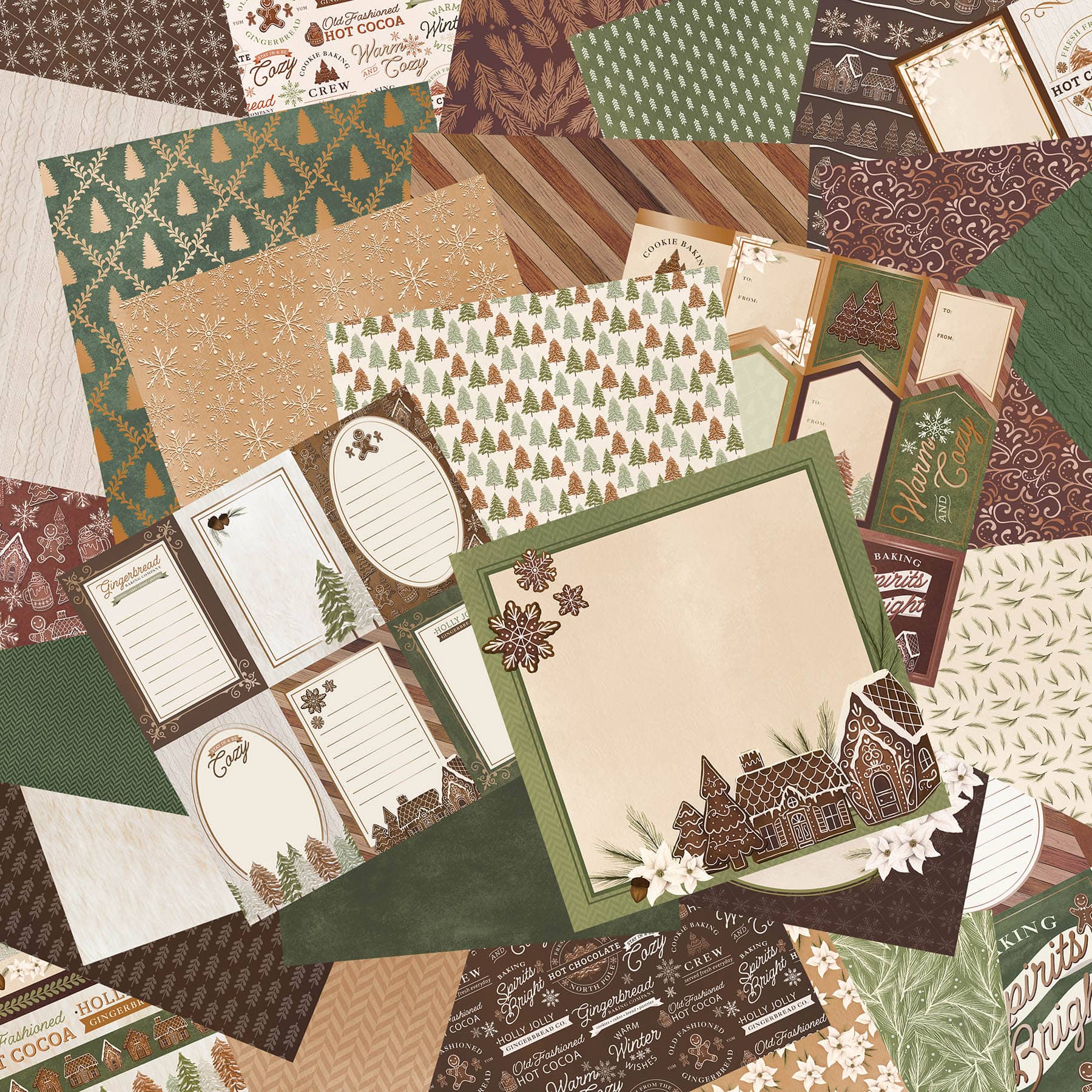 12" x 12" Gingerbread Forest Paper Pad by Recollections™