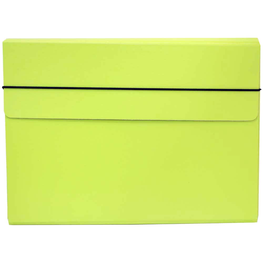 JAM Paper Strong Thin Portfolio Carrying Case with Elastic Band Closure