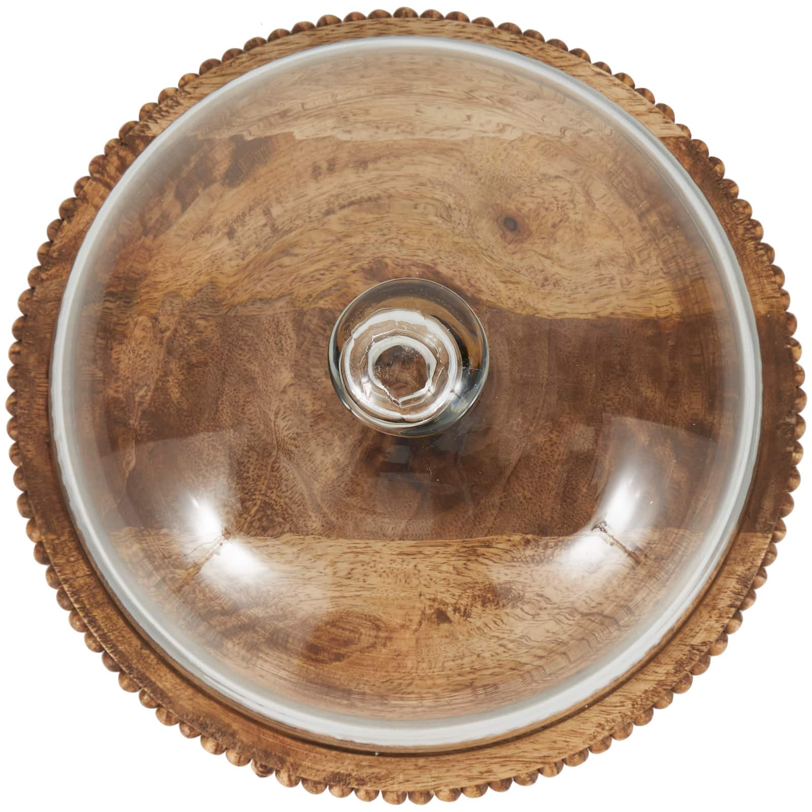 11&#x22; Brown Wood Cake Stand