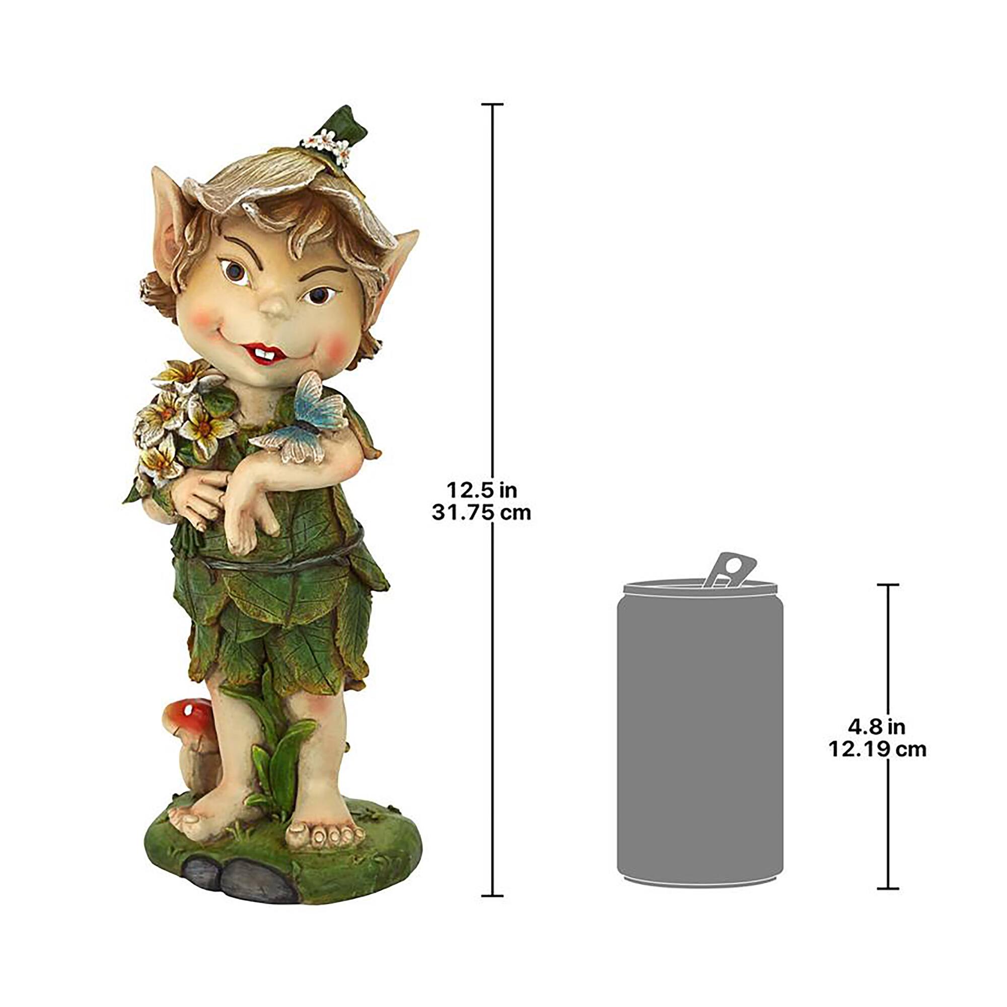Design Toscano 12.5&#x22; Pixie Perry Elfin Gnome Garden Statue