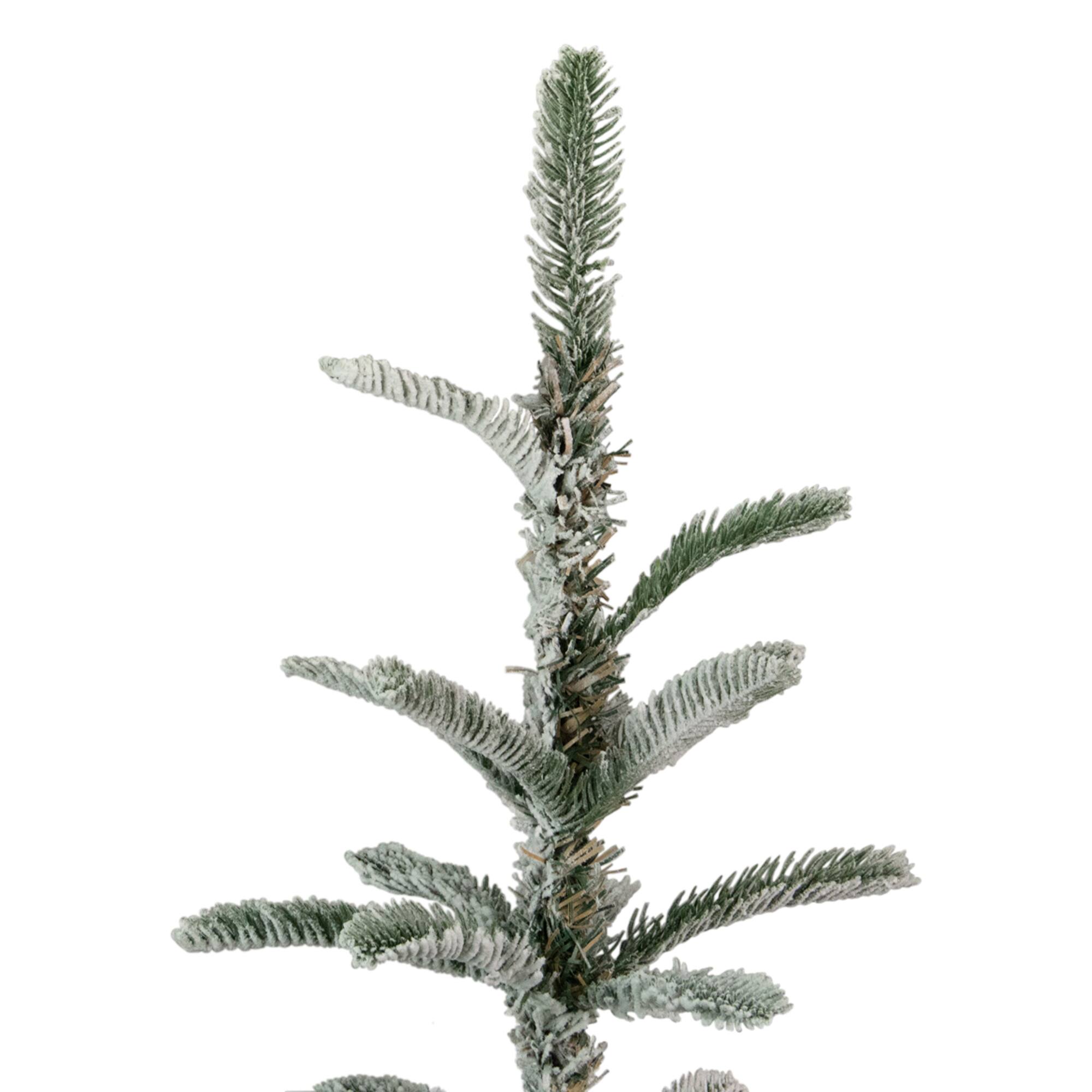 6.5ft Unlit Slim Flocked Noble Fir Artificial Christmas Tree