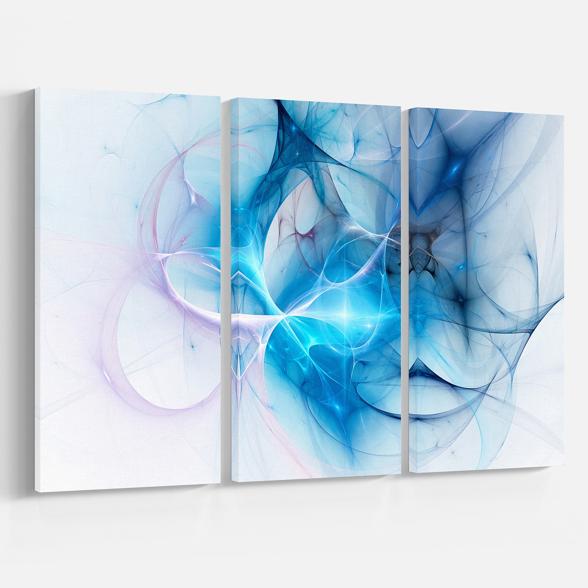 Designart - Blue Nebula Star - Abstract Canvas art print