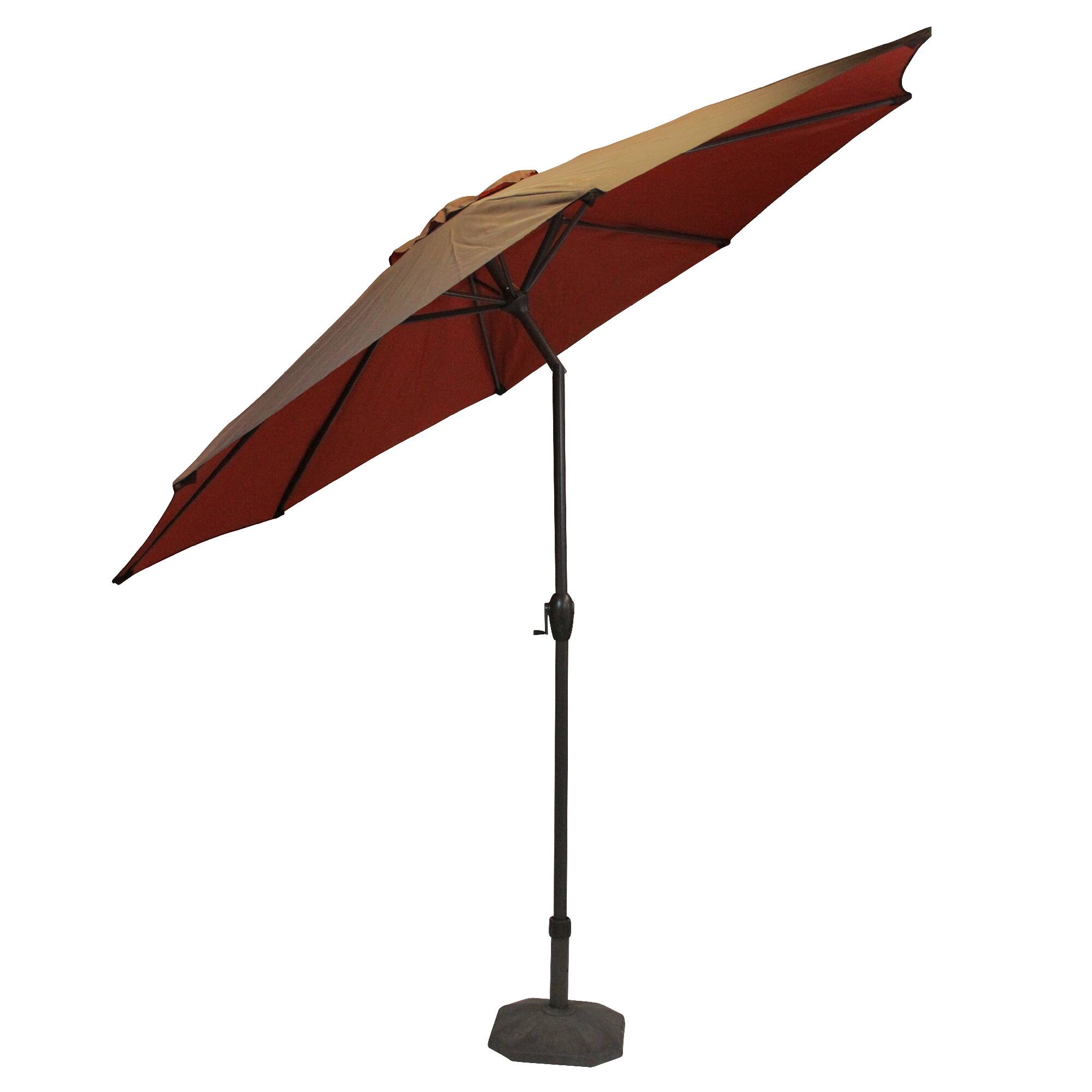 9ft. Brown & Rust Outdoor Patio Market Umbrella