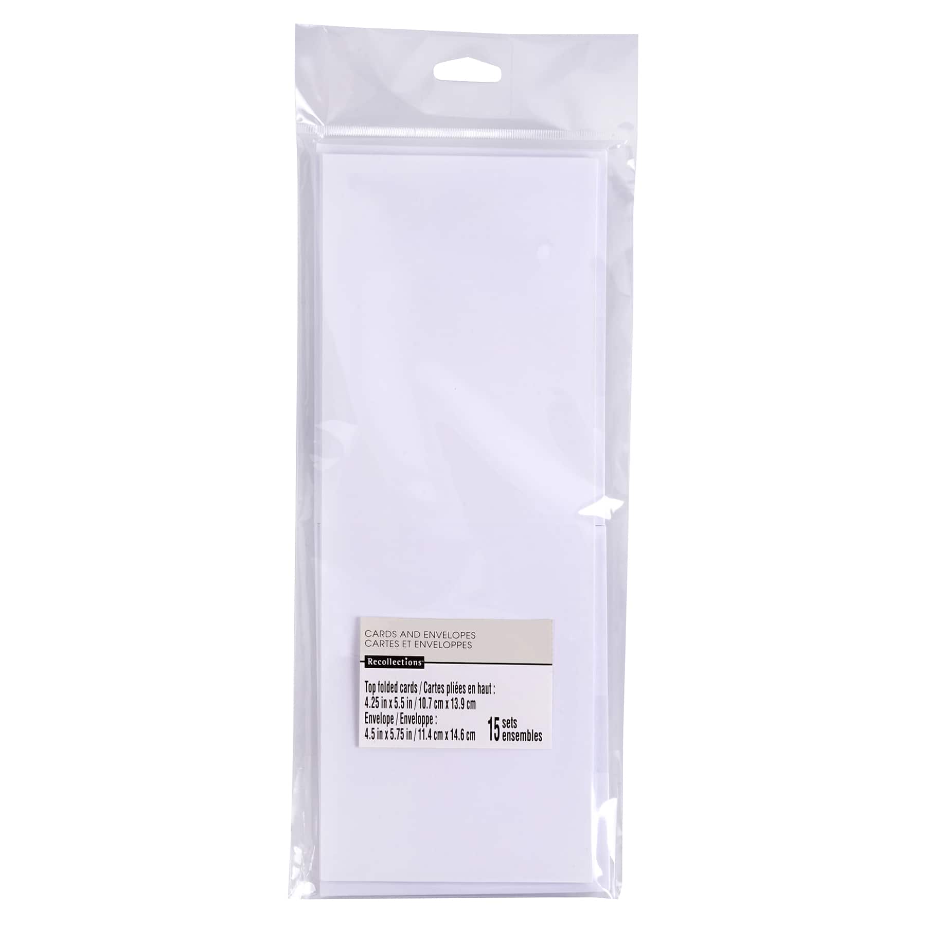 Top Folded Cards & Envelopes by Recollections™, 4.25" x 5.5"