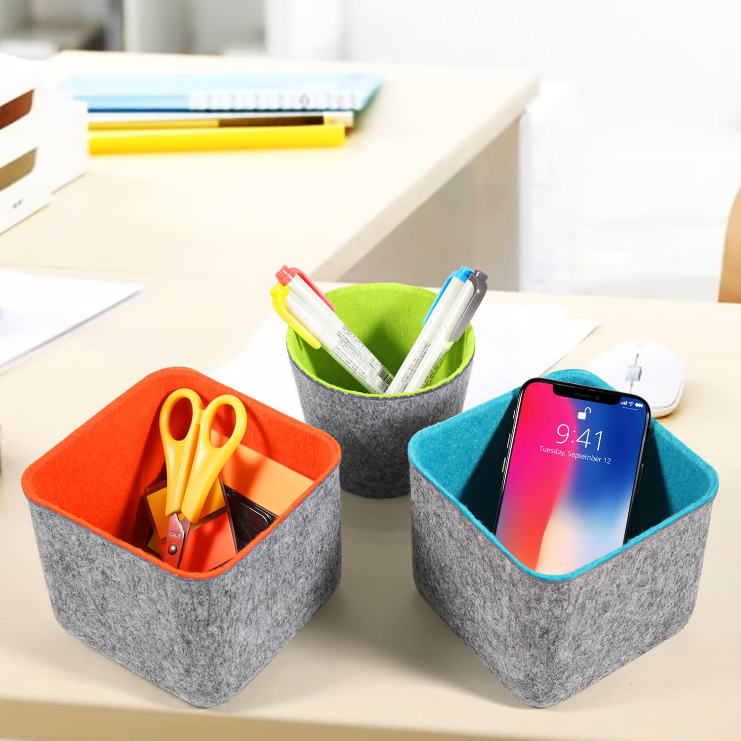 Welaxy Felt 2 Piece Storage Cubes