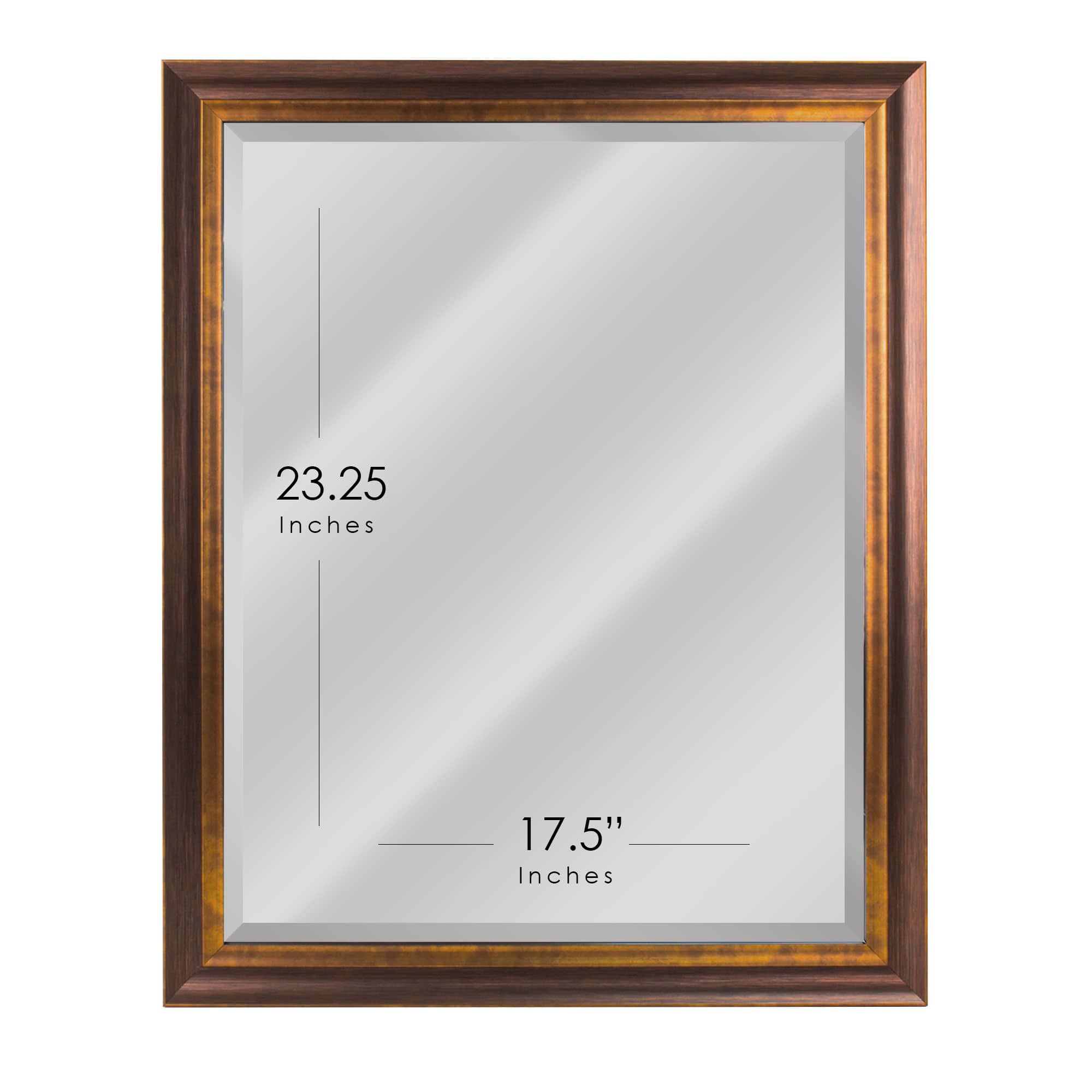 Head West 28&#x22; Bronze &#x26; Copper Oil-Rubbed Framed Wall Mirror