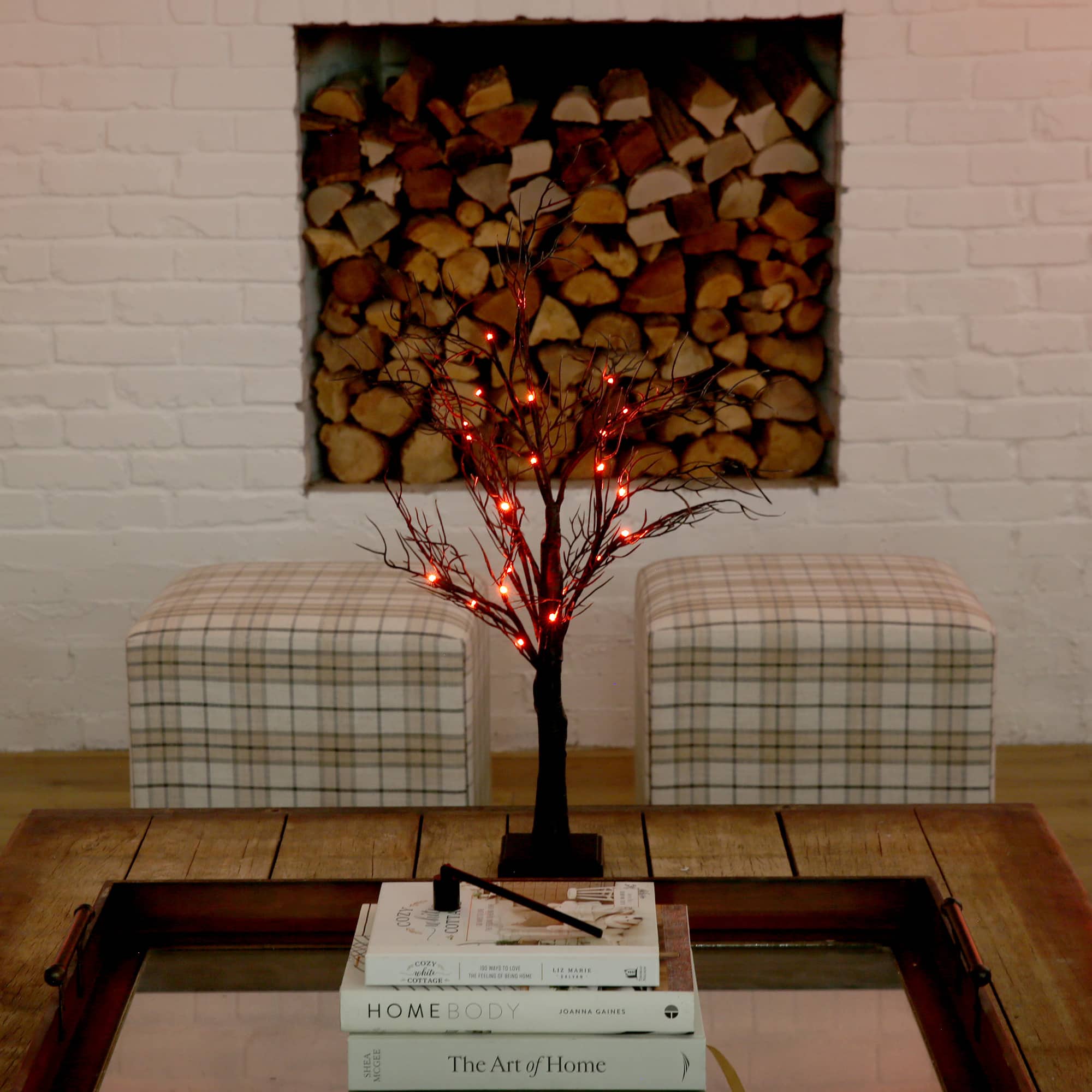 2ft. Pre-Lit LED Deluxe Black Twig Artificial Halloween Tree