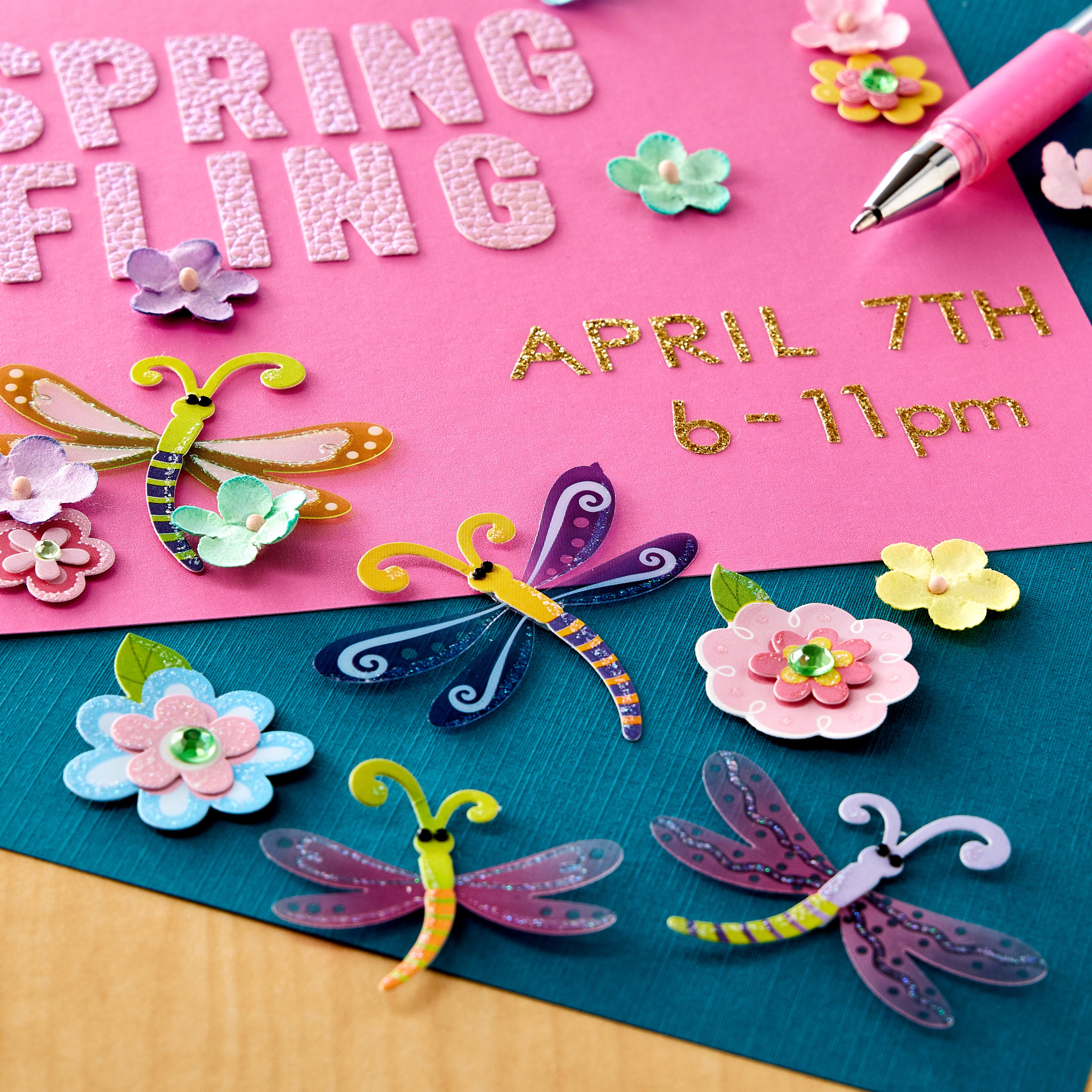 12 Pack: Dimensional Dragonflies Stickers by Recollections™