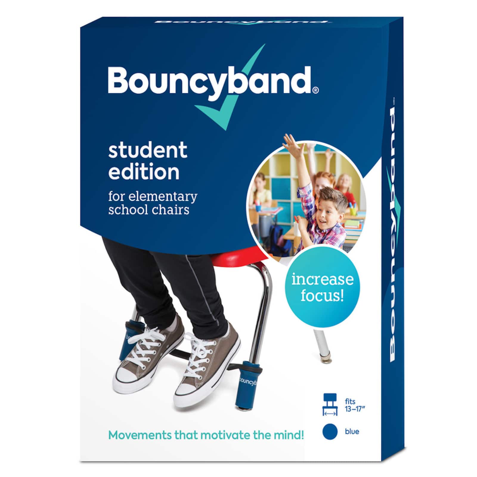 Bouncyband&#xAE; Blue Bands for Elementary School Chair, 2ct.