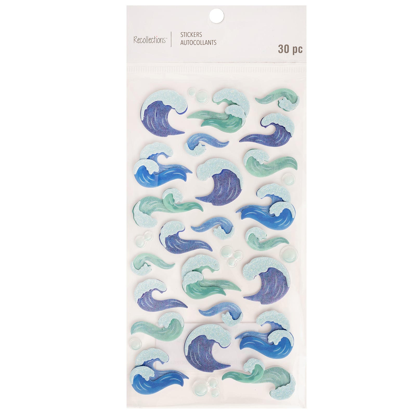 12 Packs: 30 ct. (360 total) Blue Wave Stickers by Recollections™