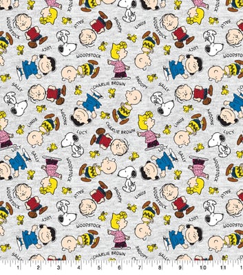 Peanuts Gang With Names Fabric | Michaels