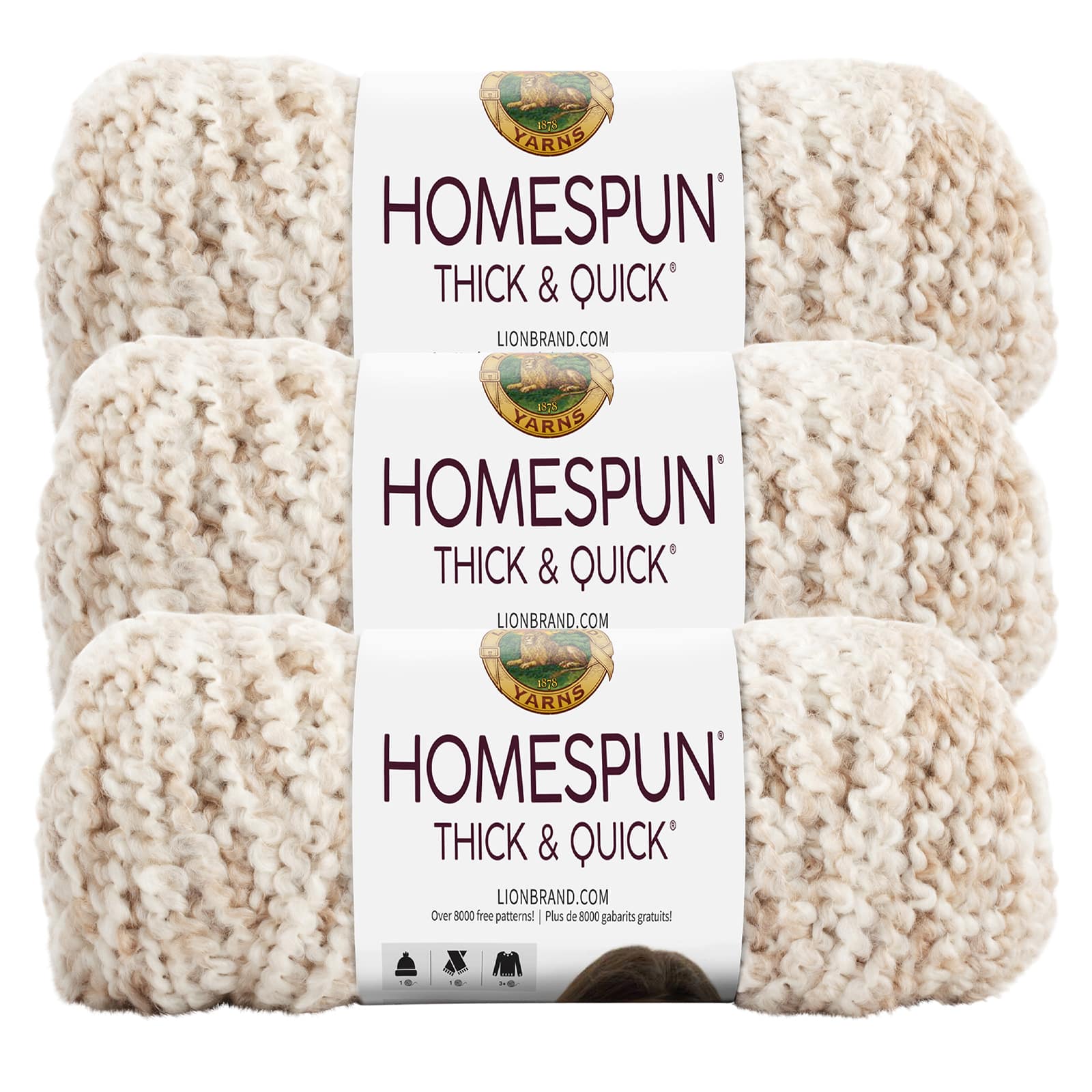 3 Pack Lion Brand® Homespun® Thick & Quick® Yarn