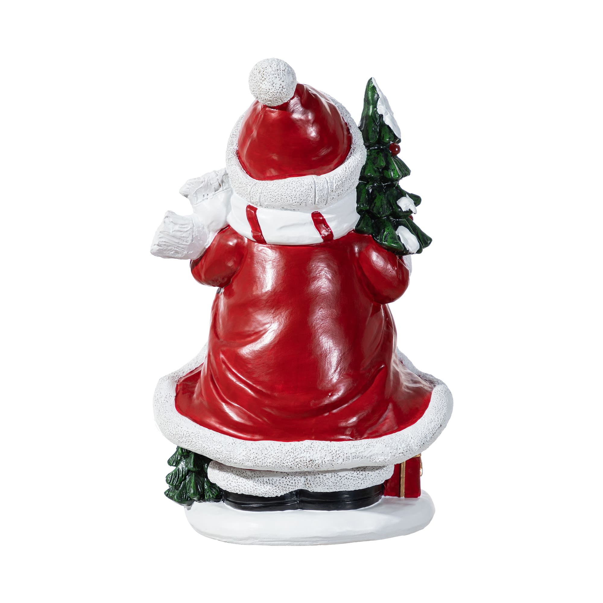 Glitzhome&#xAE; 100mm Christmas Resin Lighted Snowflakes Snowman Waterglobe