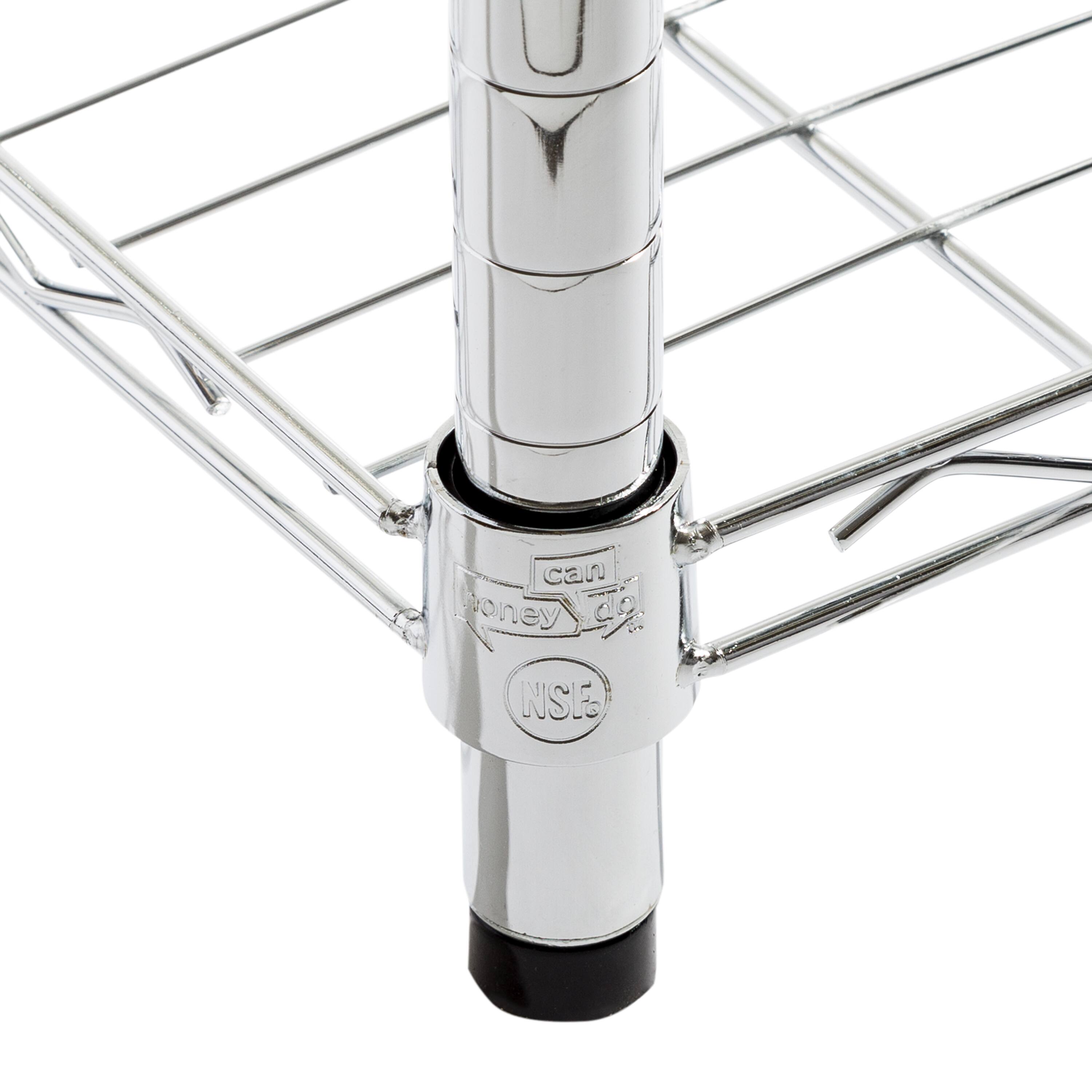 Honey Can Do Chrome 4-Tier Heavy-Duty Adjustable Shelving Unit