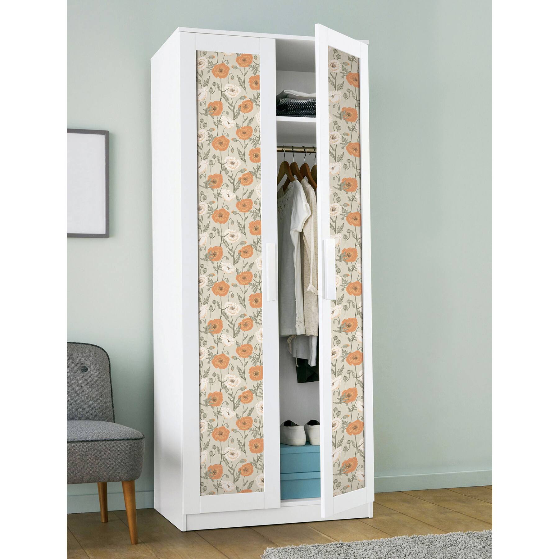NuWallpaper Jen Hewett Poppy Field Peel &#x26; Stick Wallpaper