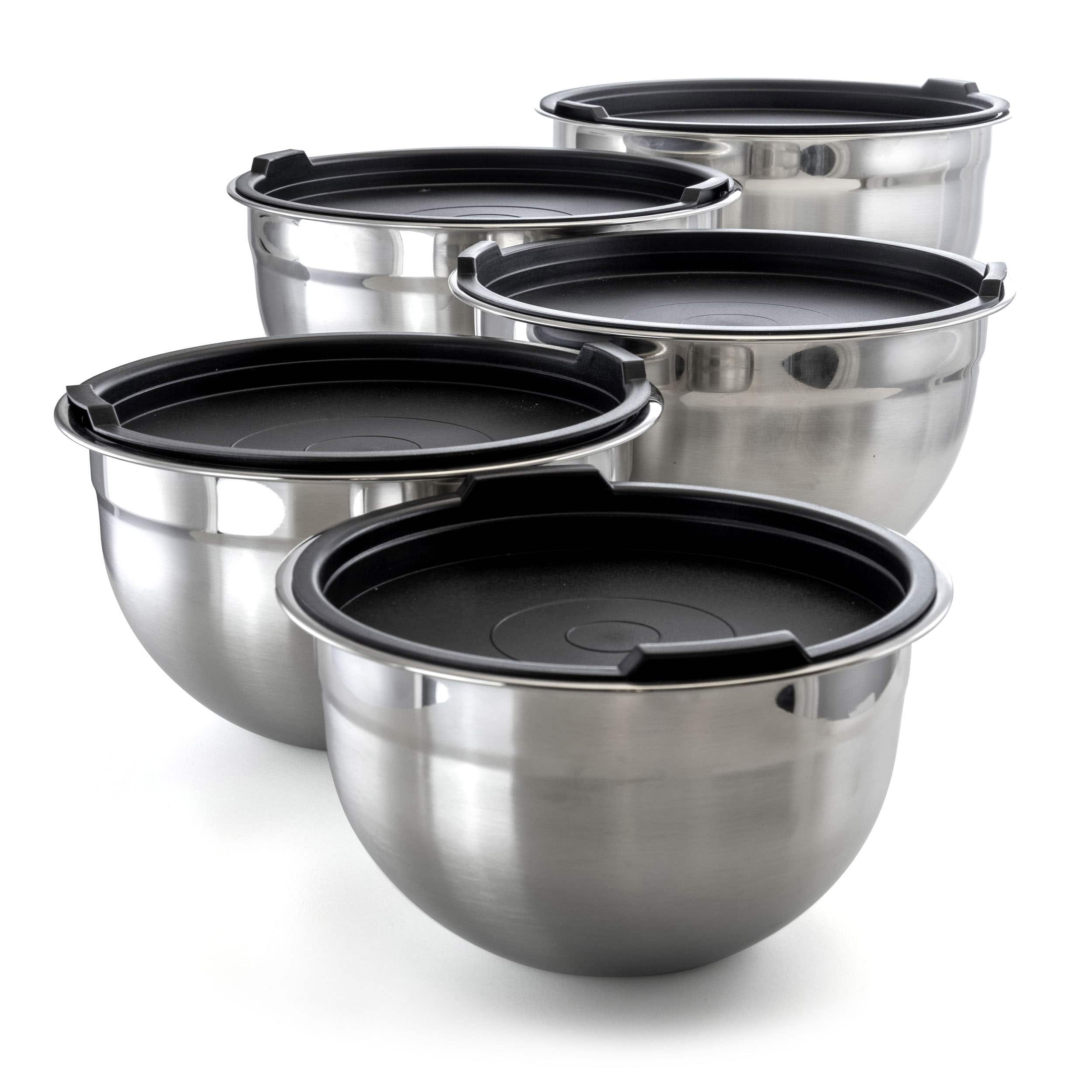 MegaChef Multipurpose Stackable Mixing Bowl Set with Lids