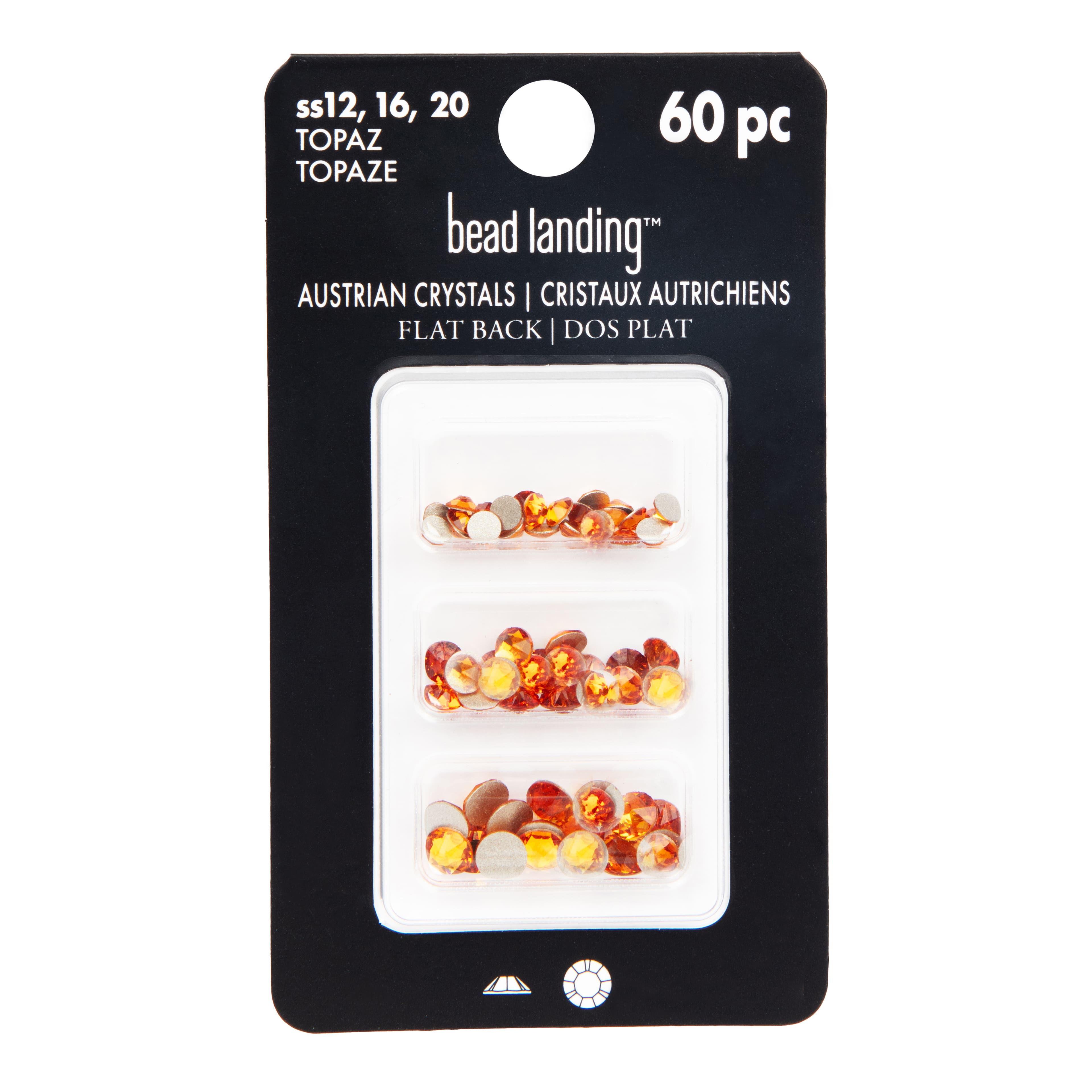 Round Flatback Austrian Crystals Mix by Bead Landing&#x2122;, 60ct.