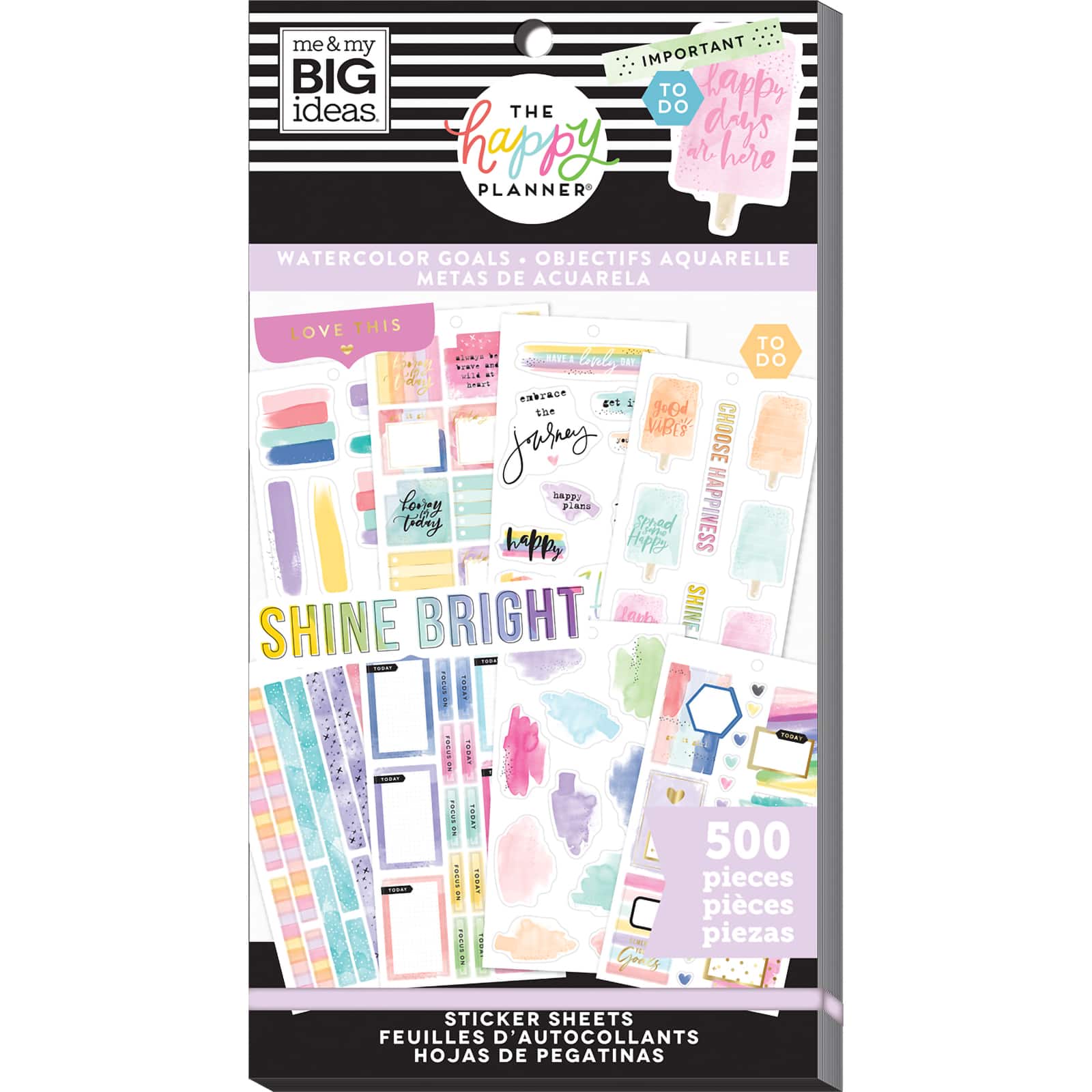 Shop for The Happy Planner® Watercolor Goals Sticker Value Pack at Michaels