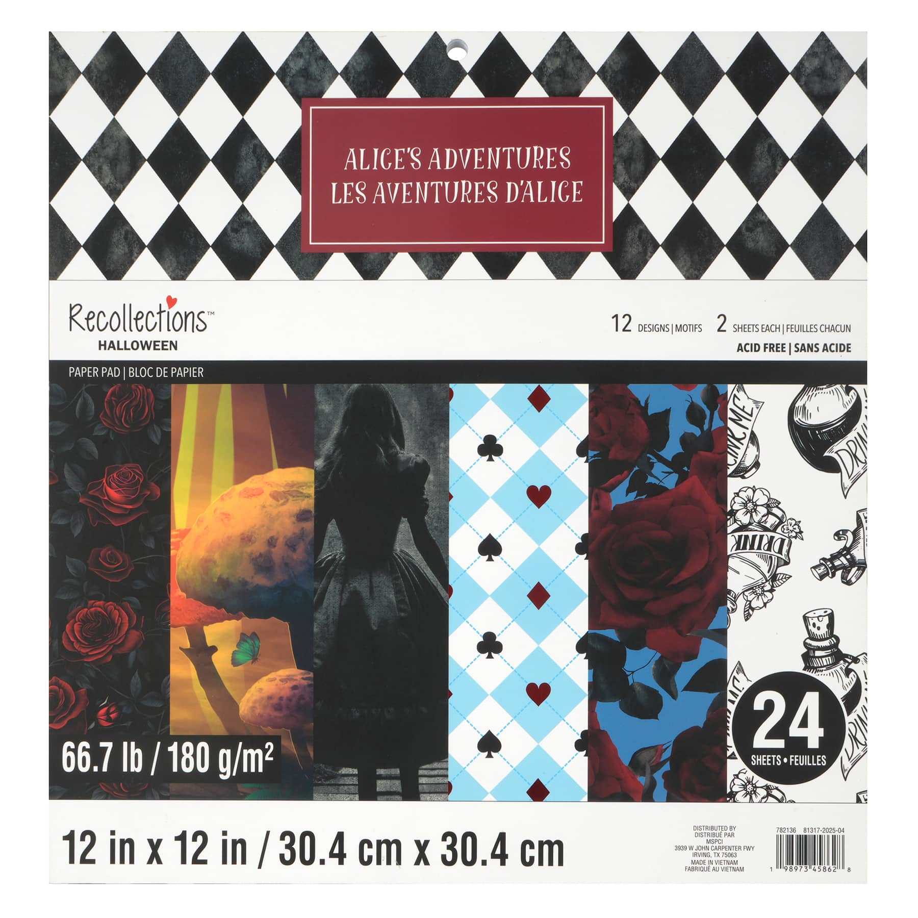 12&#x22; x 12&#x22; Alice&#x27;s Adventures Paper Pad by Recollections&#x2122;, 24 Sheets