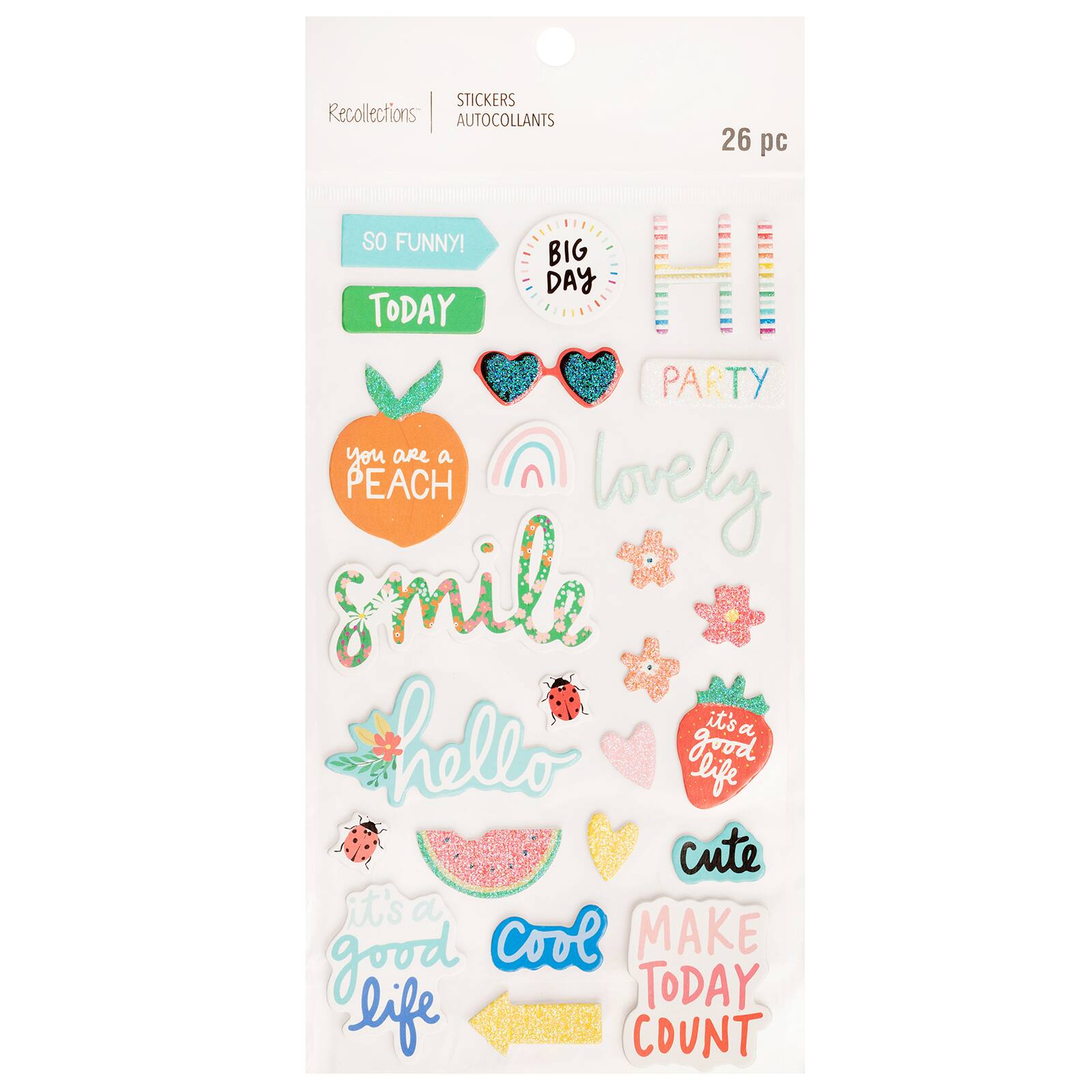 12 Pack: Positive Messages Stickers by Recollections™
