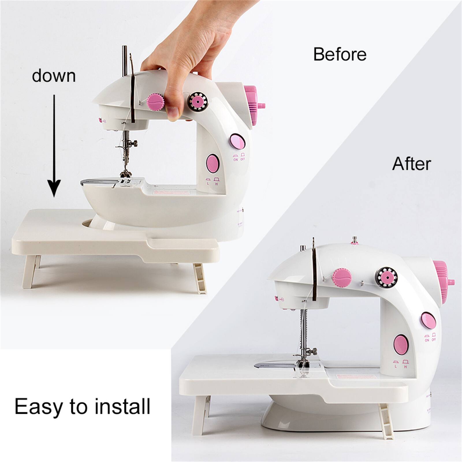 Haitral™ Cute Pink FlexSpeed DoubleThread Cordless Sewing Machine