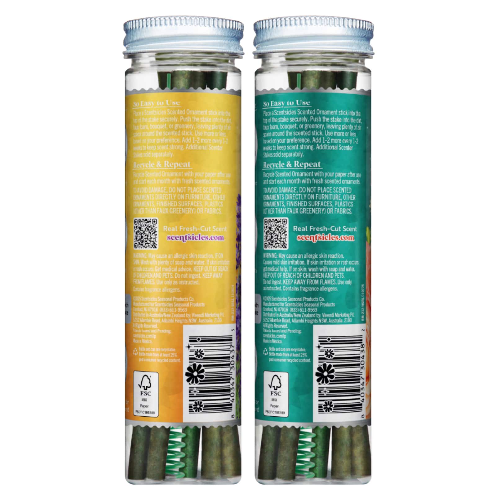 Scentsicles Stick Sun-Soaked Lavender and Honeysuckle Rose, 2 pack of 6