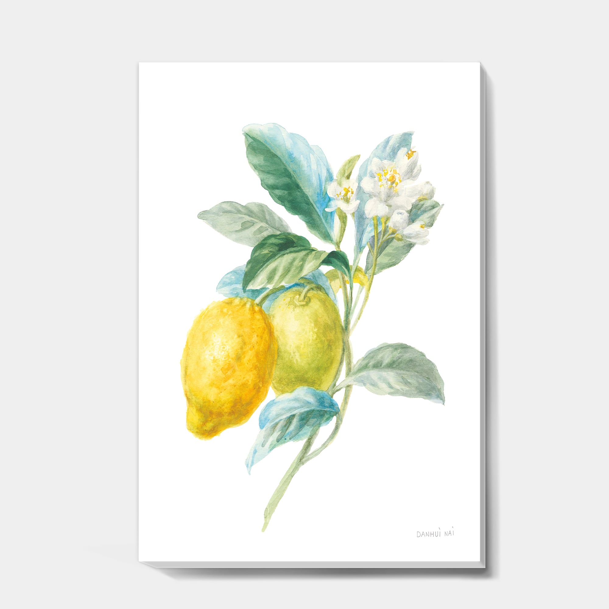 Designart - Floursack Lemon II - Cabin &#x26; Lodge Gallery-wrapped Canvas