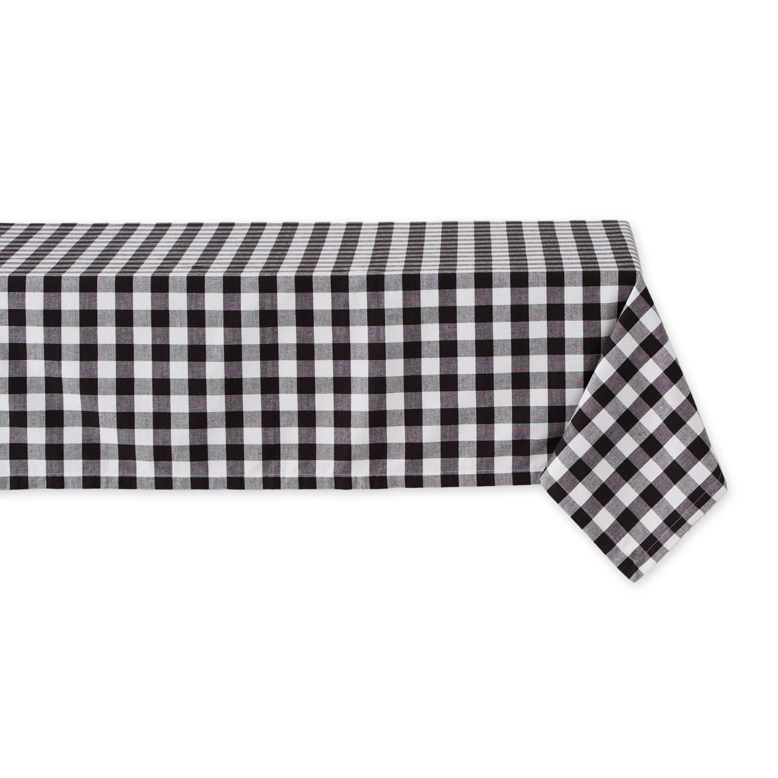 Black-White Checkers Tablecloth 52&#x22; x 52&#x22;
