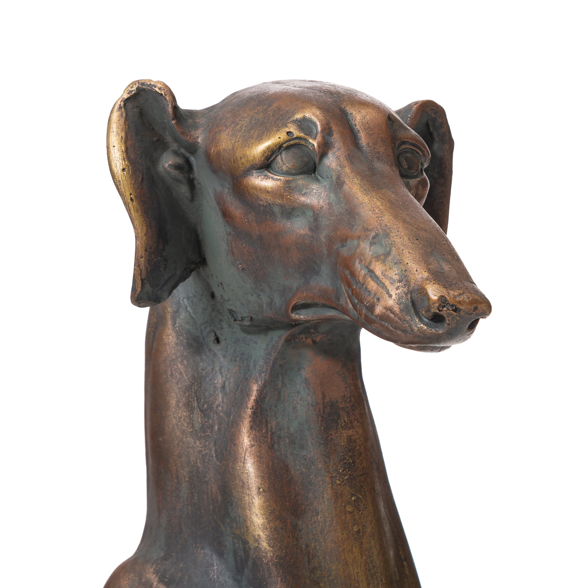 Glitzhome&#xAE; 30&#x22; Sitting Right Greyhound Dog Statue