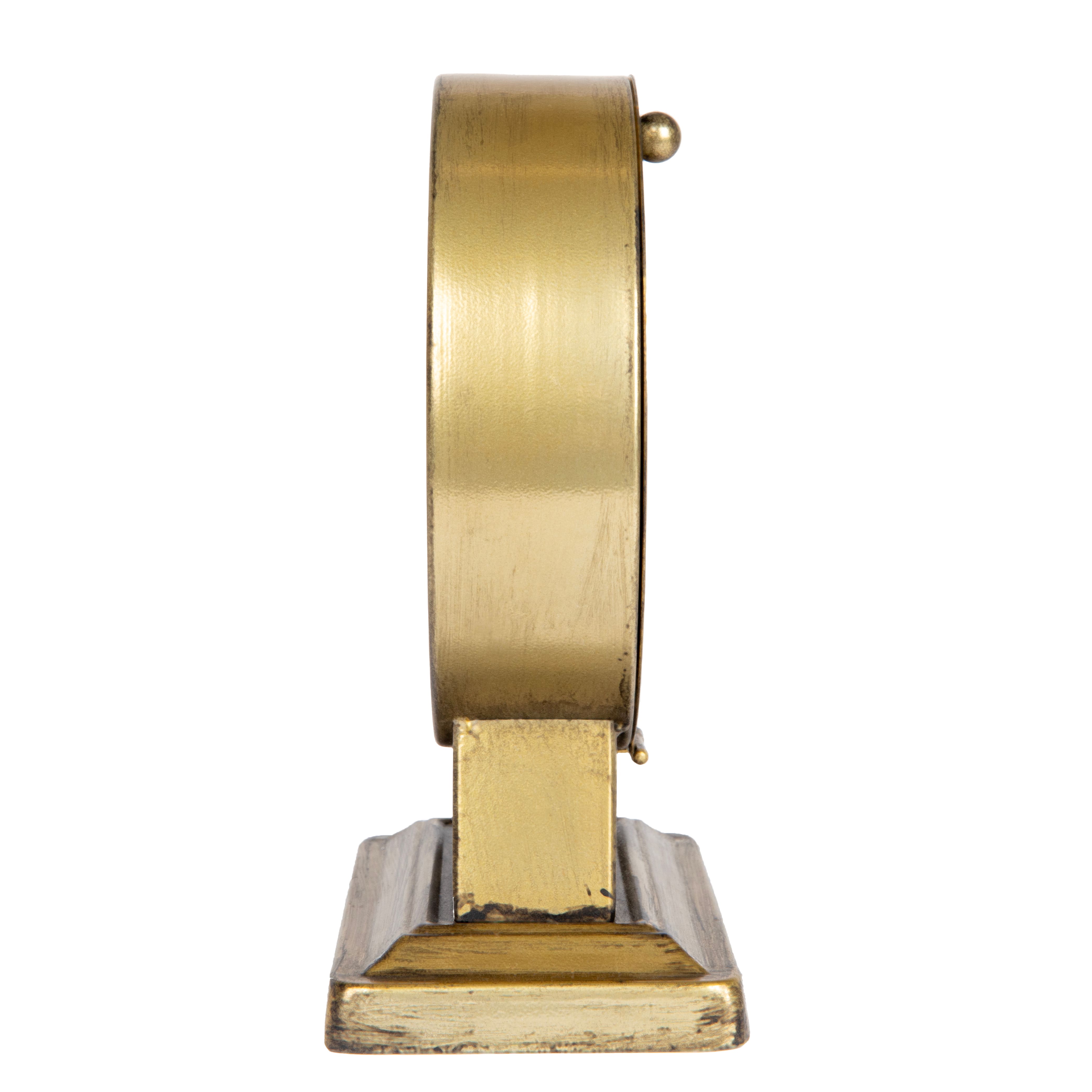 Hello Honey® 8.5" Gold Metal Mantel Clock