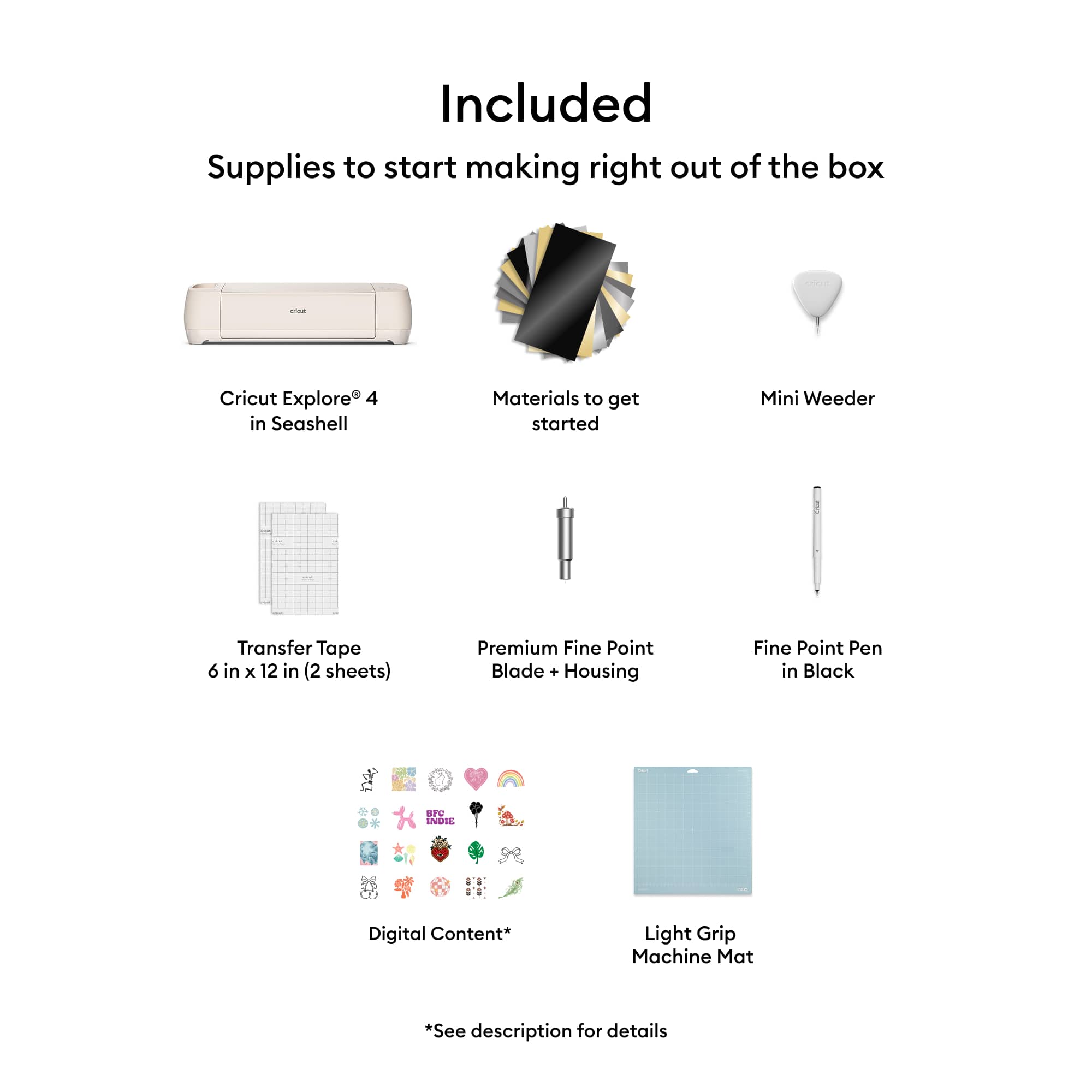 Machine de d&#xE9;coupe Explore 4 de Cricut couleur coquillage avec contenu num&#xE9;rique