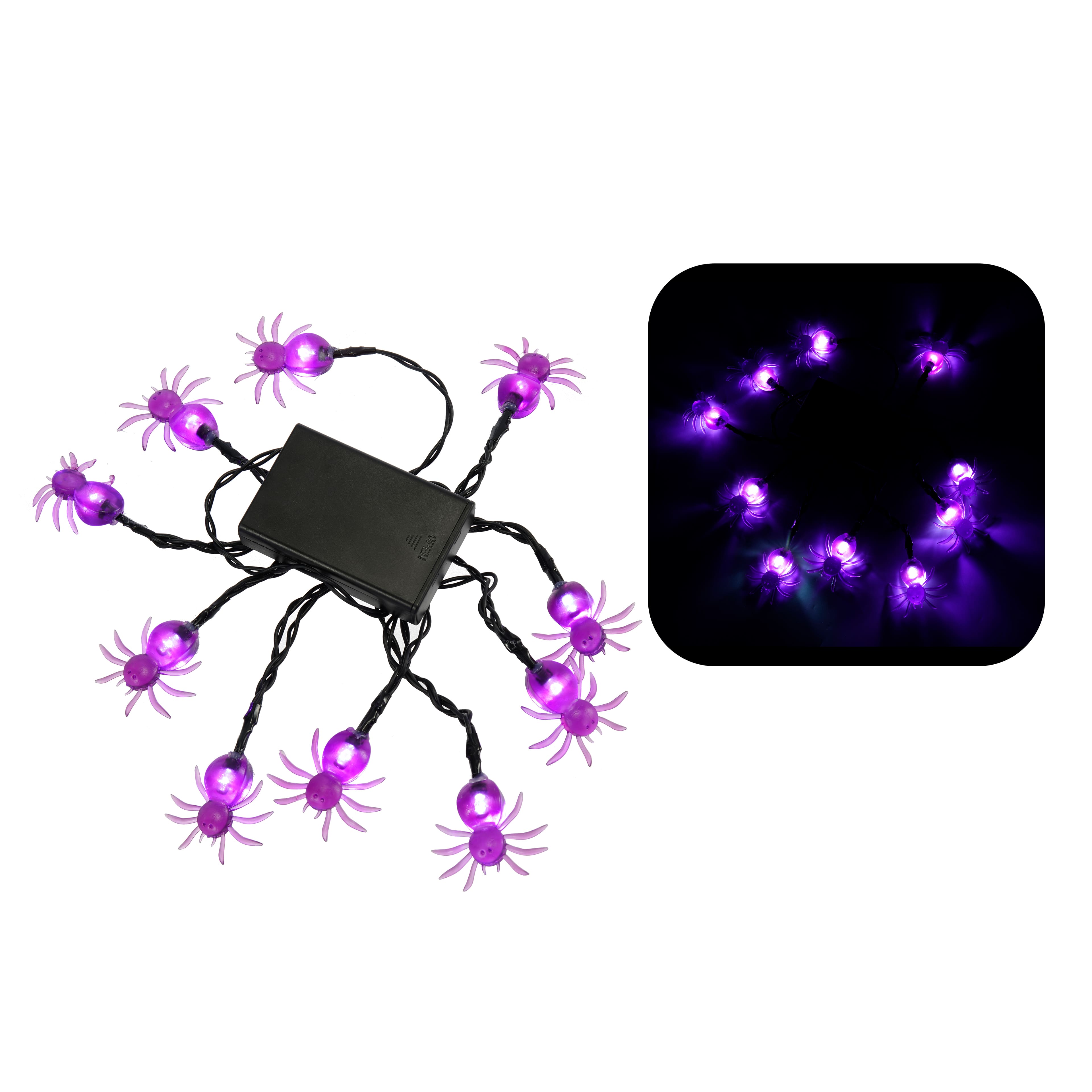 10ct. Purple LED Spider String Lights by Ashland®