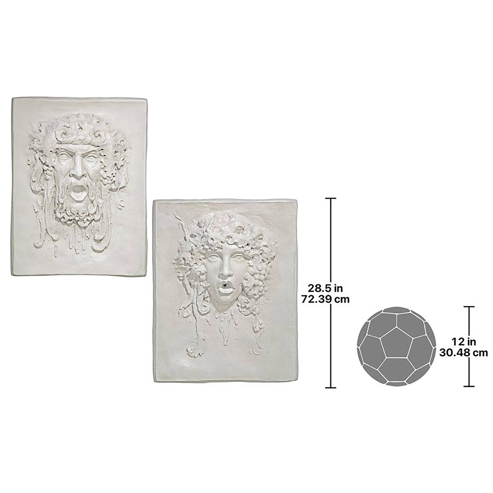 Design Toscano Opimus & Vappa Grape Deities Wall Sculpture Set