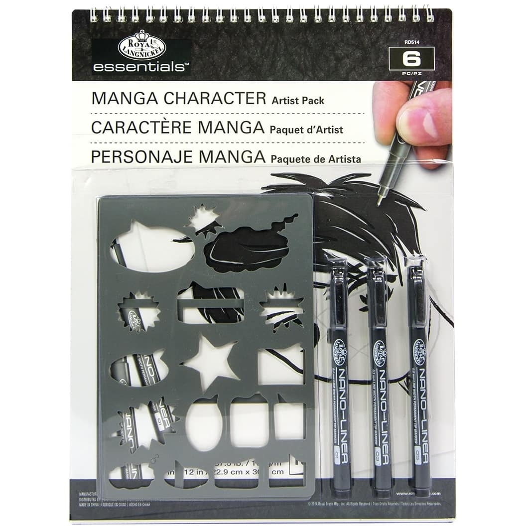 Royal &#x26; Langnickel&#xAE; Essentials&#x2122; 6 Piece Manga Character Artist Pack