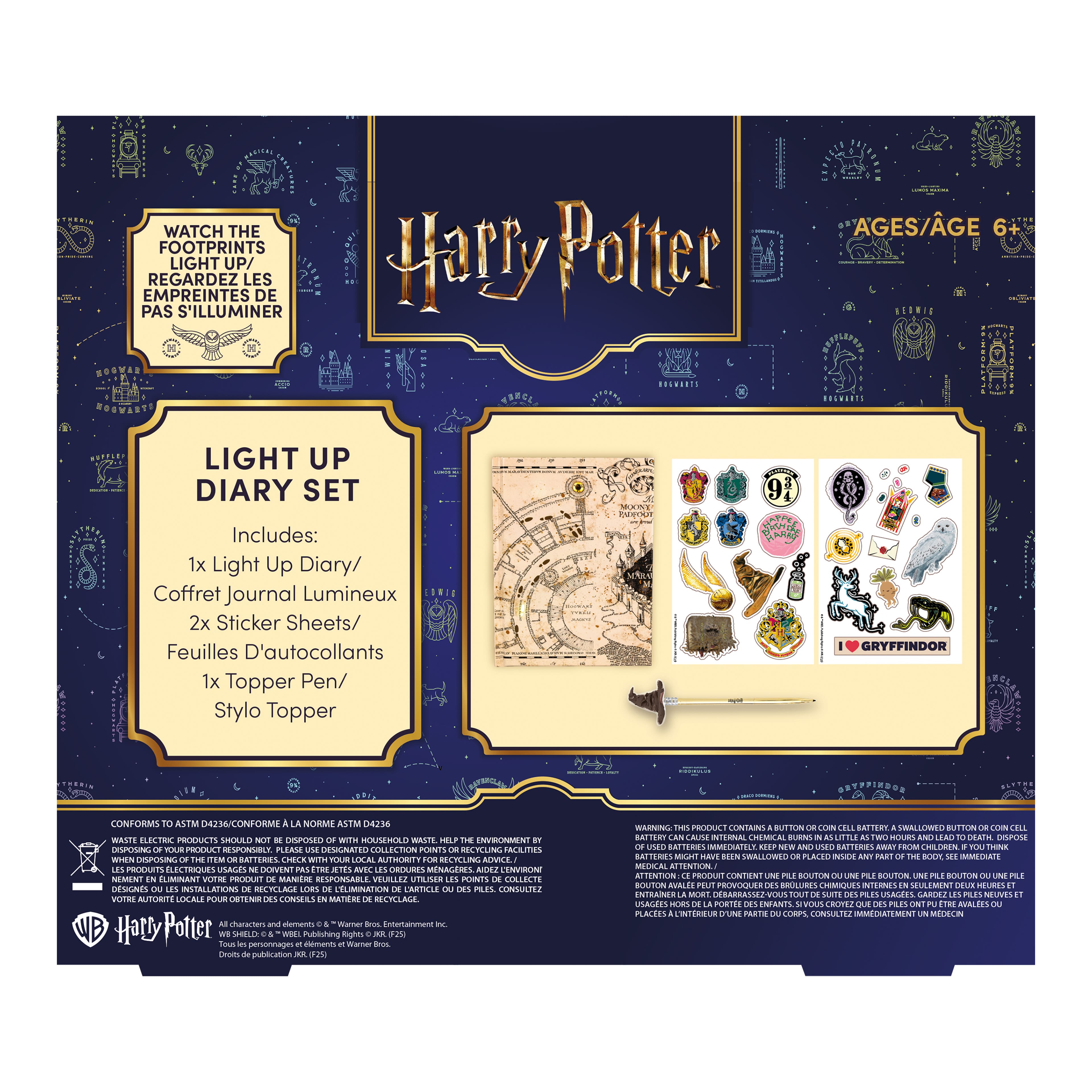 Harry Potter&#x2122; Marauder&#x27;s Map Light Up Diary Set