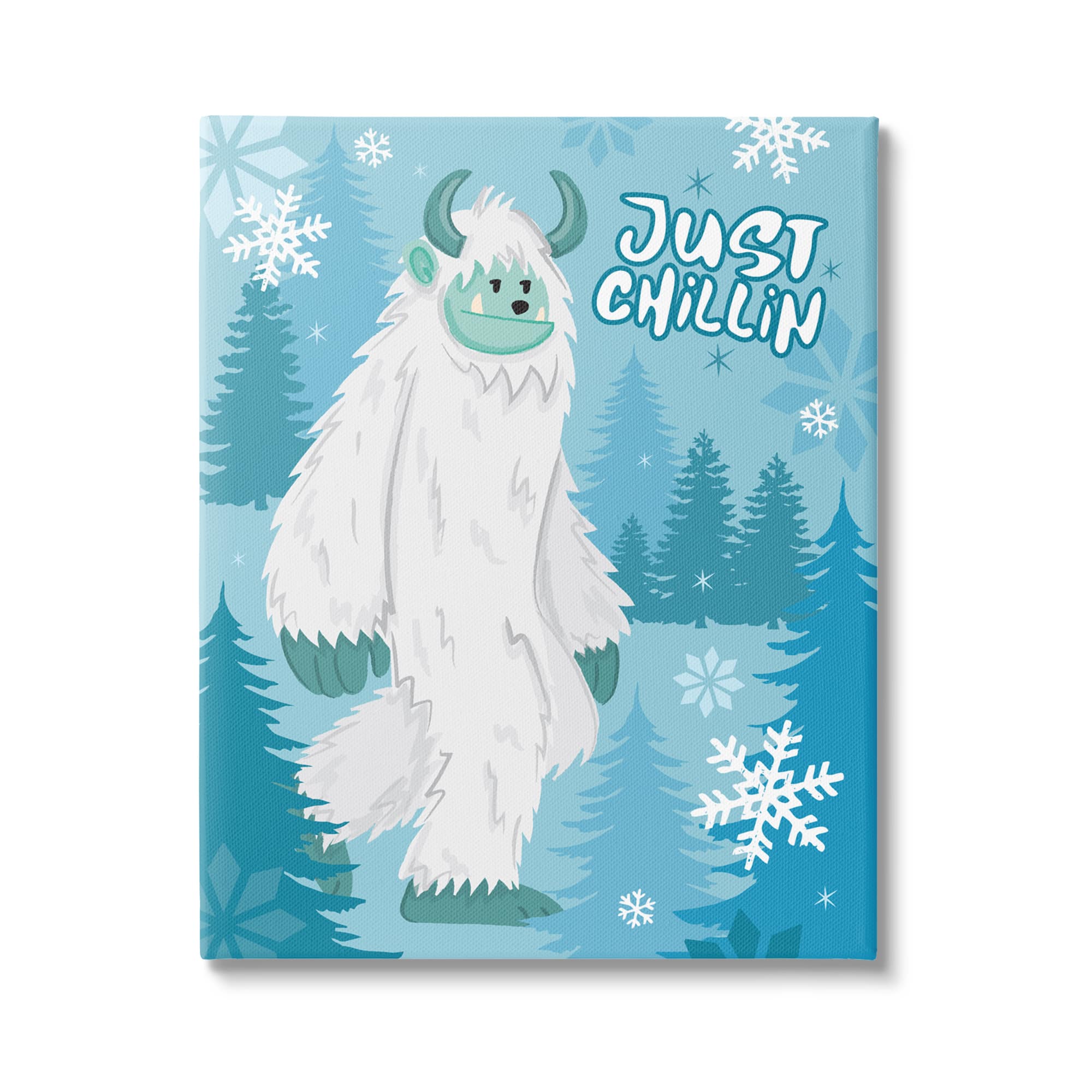 Stupell Industries Just Chillin Funny Winter Yeti Canvas Wall Art