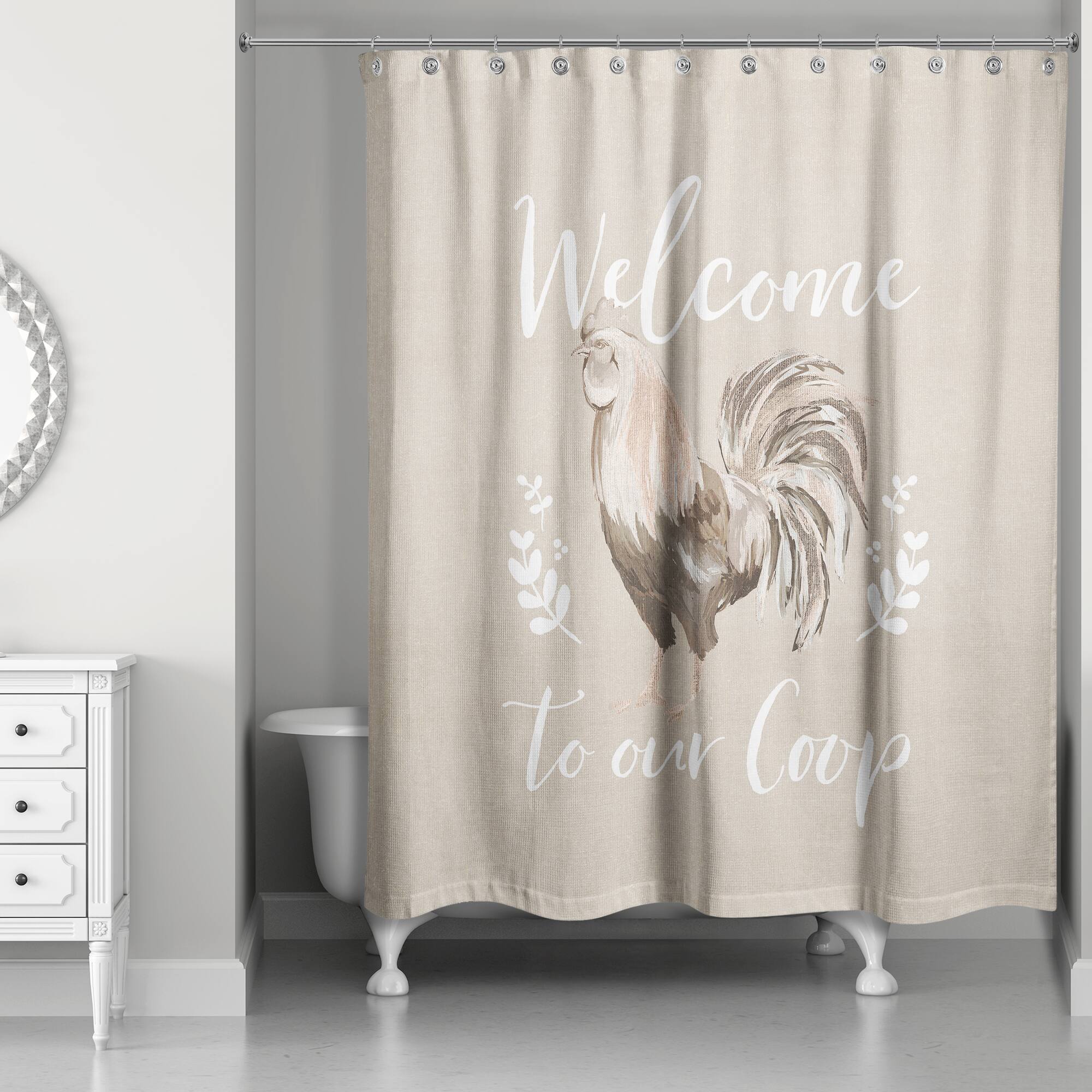 Welcome To Our Coop Shower Curtain