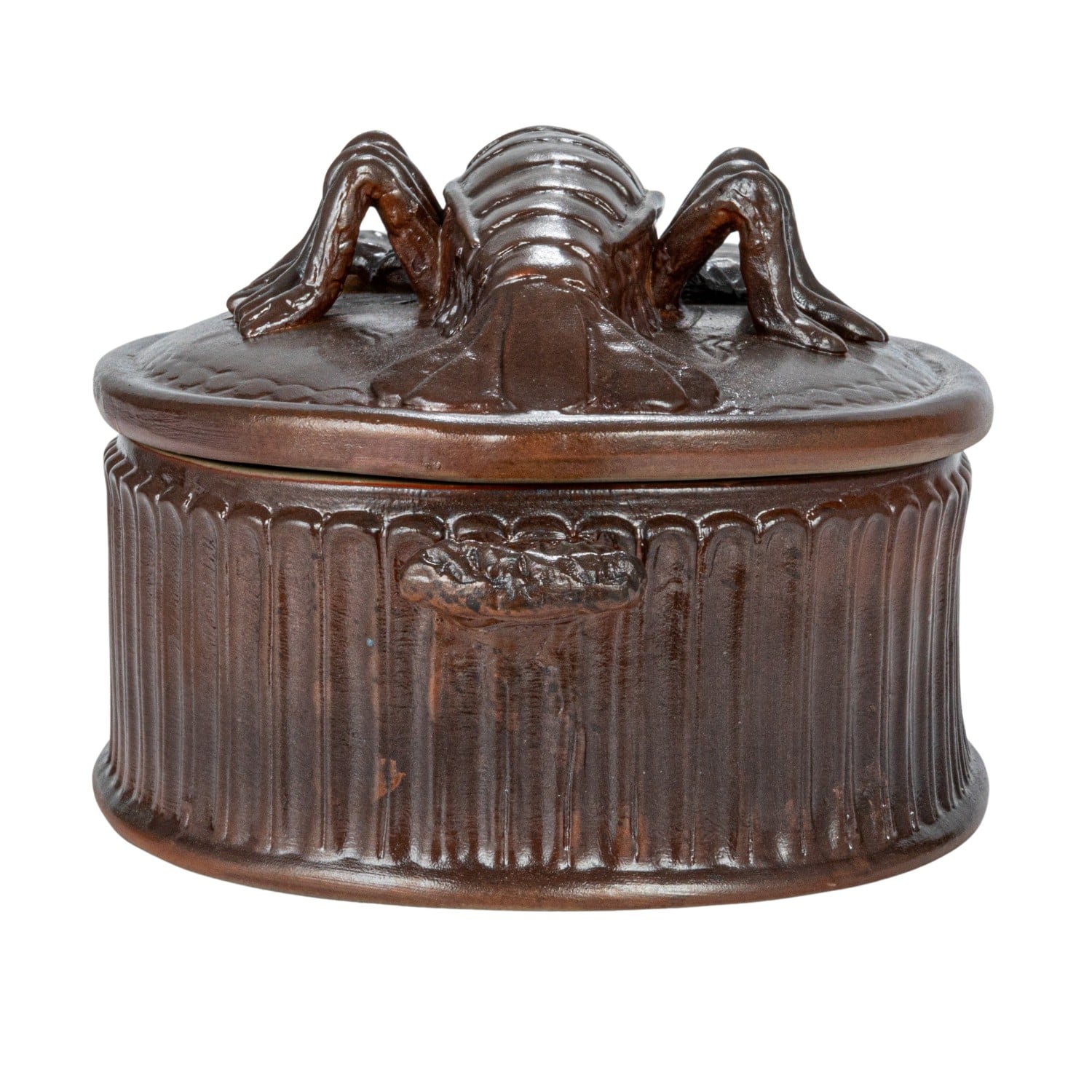 Hello Honey® 12.25" Matte Brown Stoneware Baker with Lobster Design