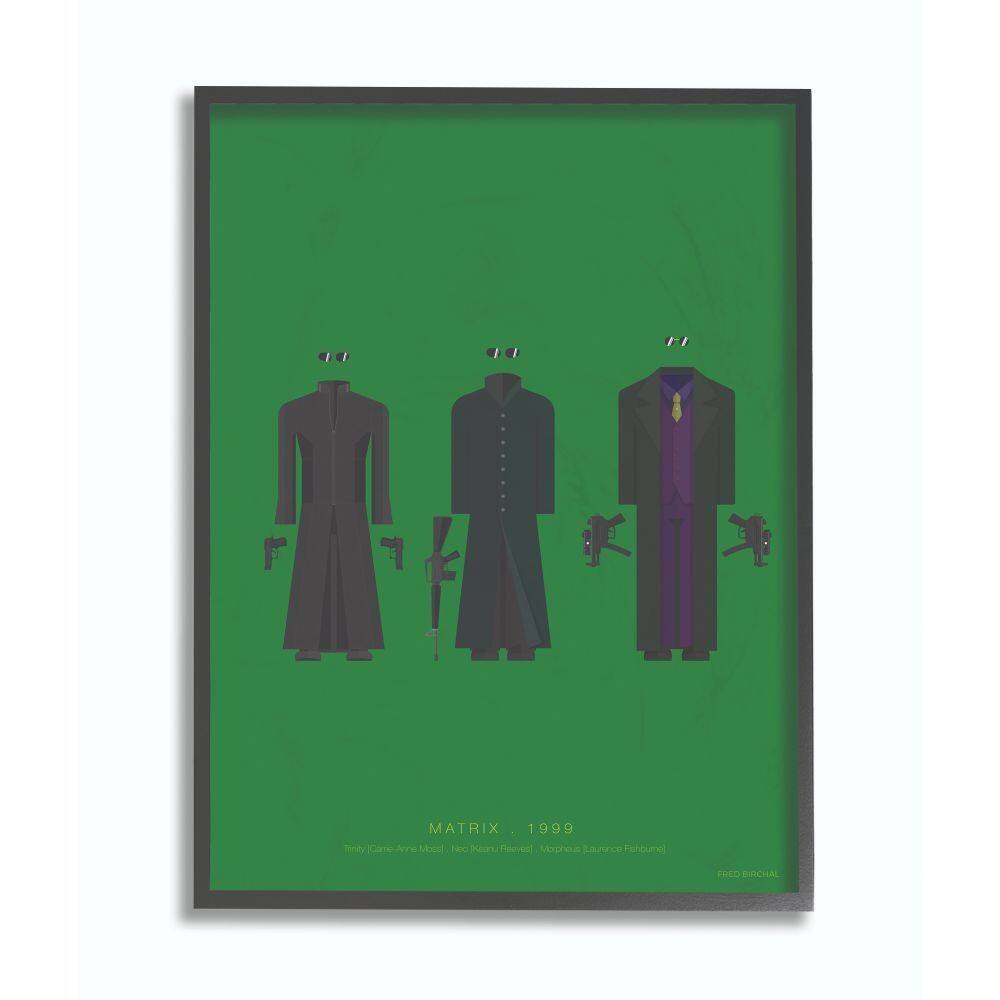 Stupell Industries Matrix Fashion Design Wall Accent with Black Frame