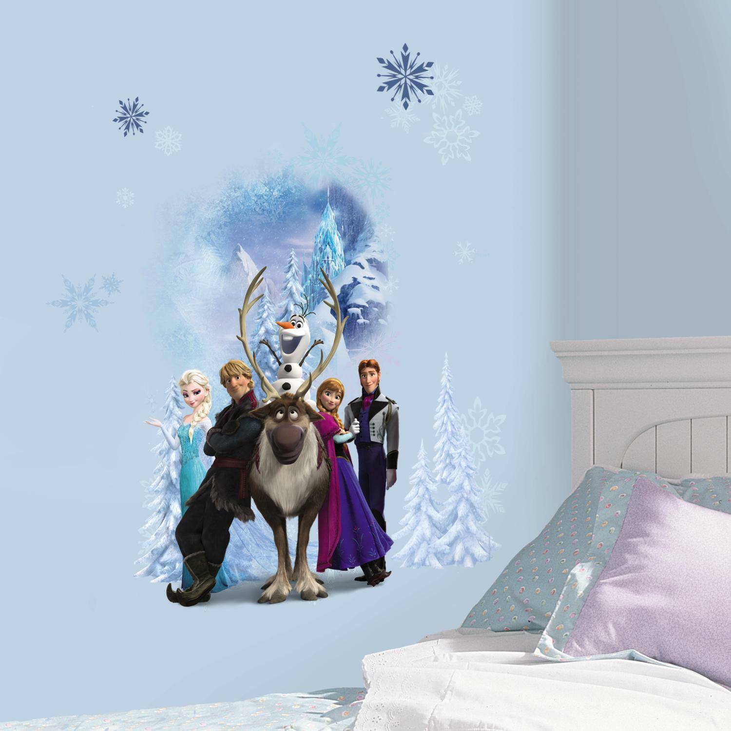 RoomMates Frozen Character Winter Burst Peel & Stick Giant Wall Decals
