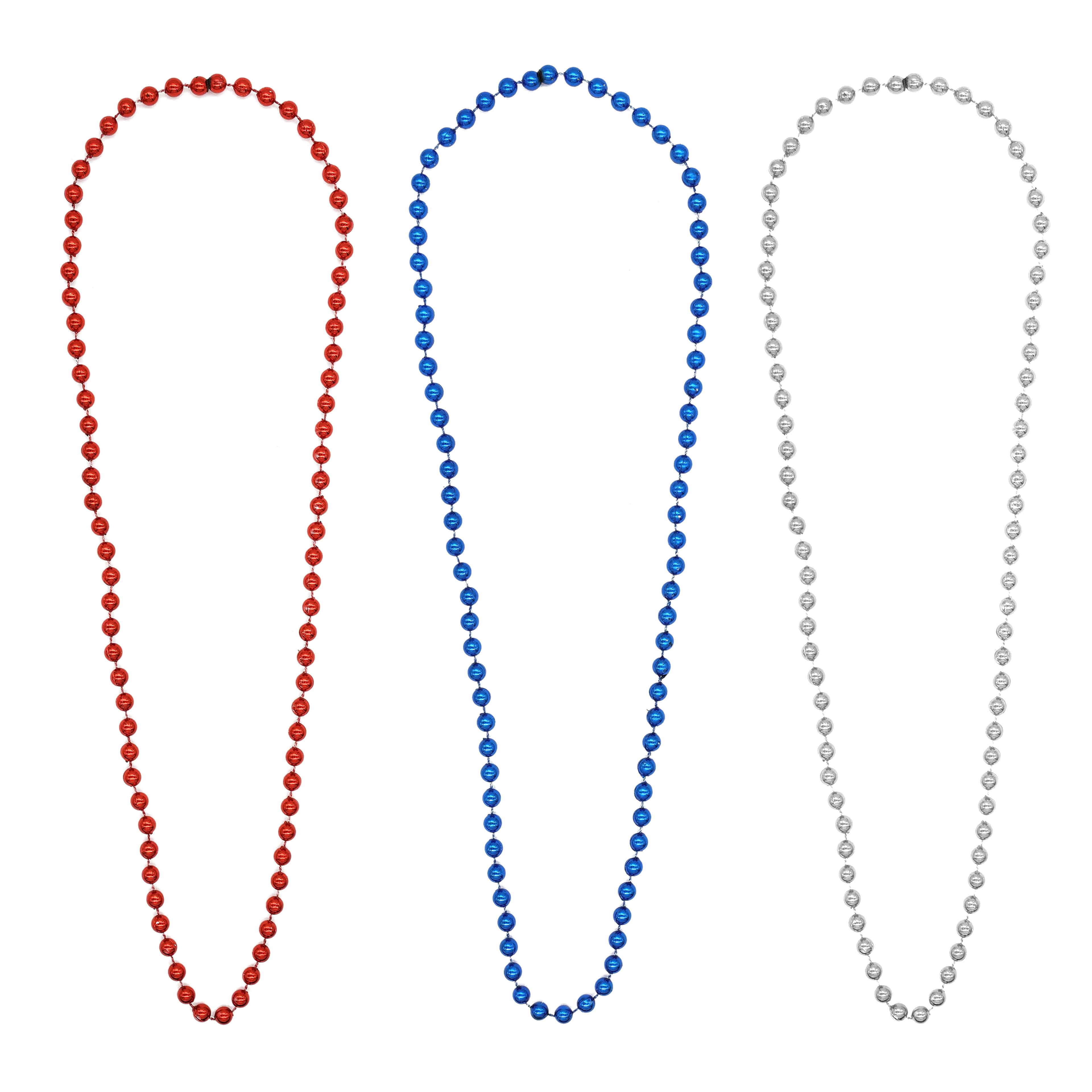 Red, White &#x26; Blue Bead Necklaces by Celebrate It&#x2122;, 3ct.