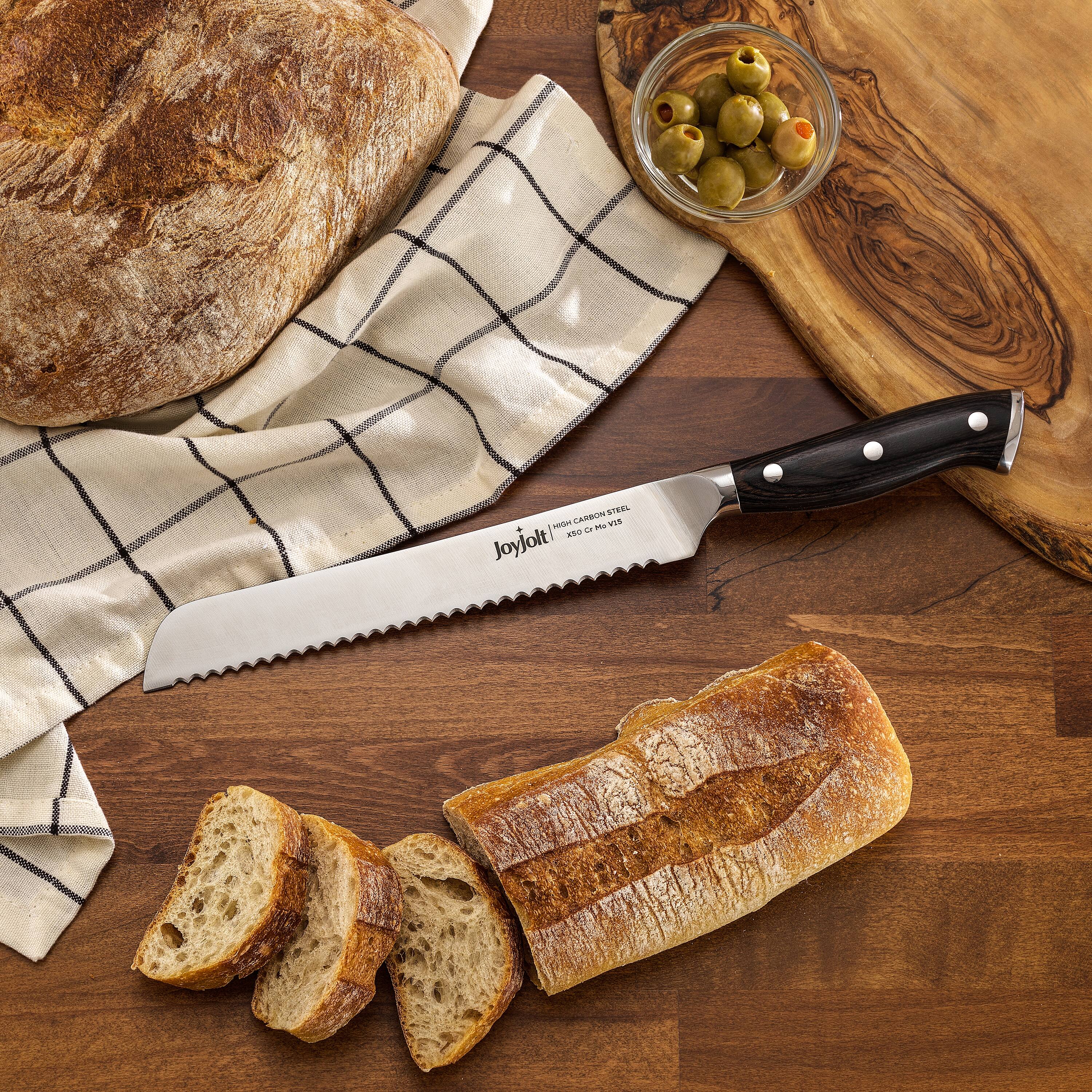 JoyJolt&#xAE; 8&#x22; High Carbon Steel Bread Knife