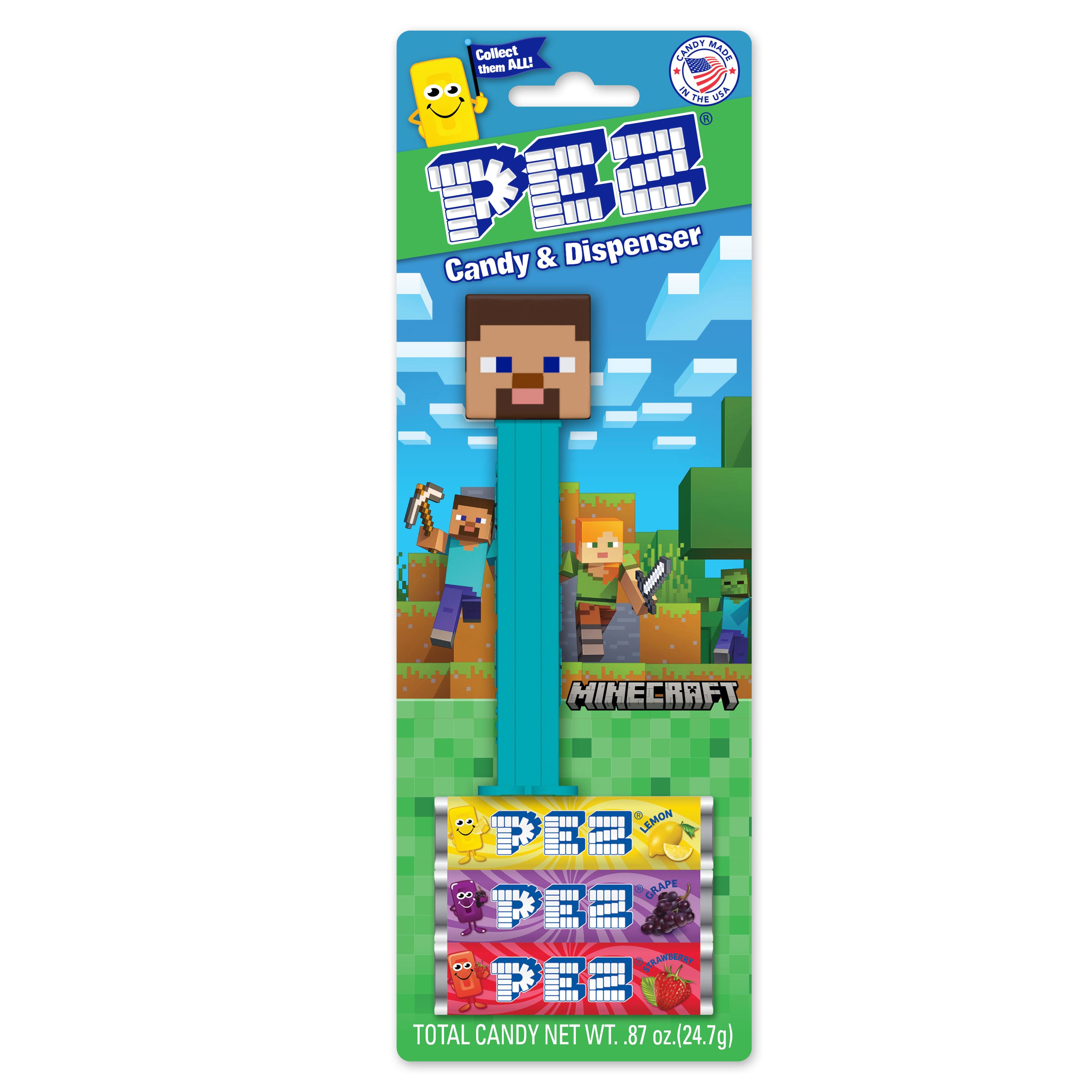 Assorted PEZ® Minecraft Candy & Dispenser, 1pc.