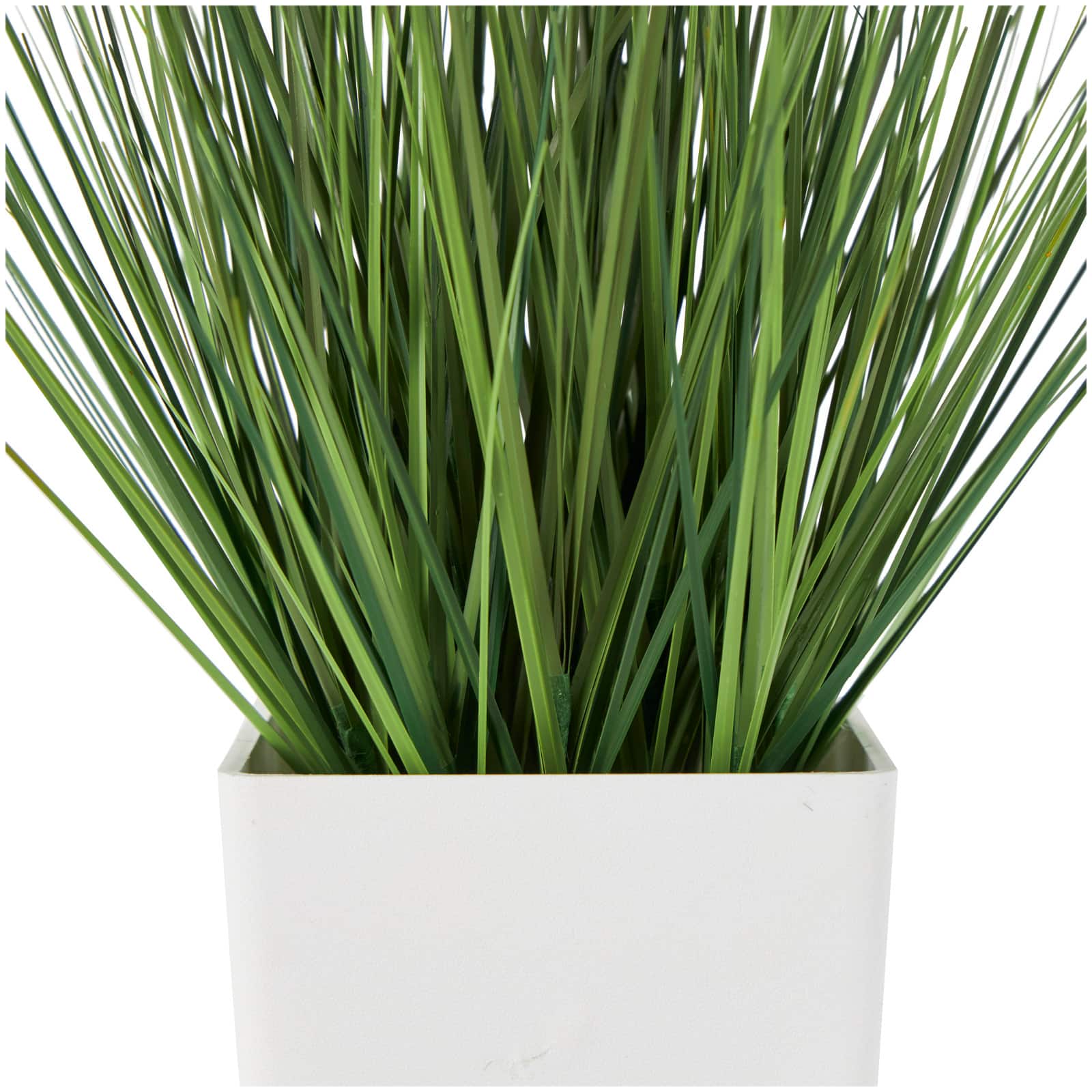 20" Green Foliage Artificial Plant with White Pot