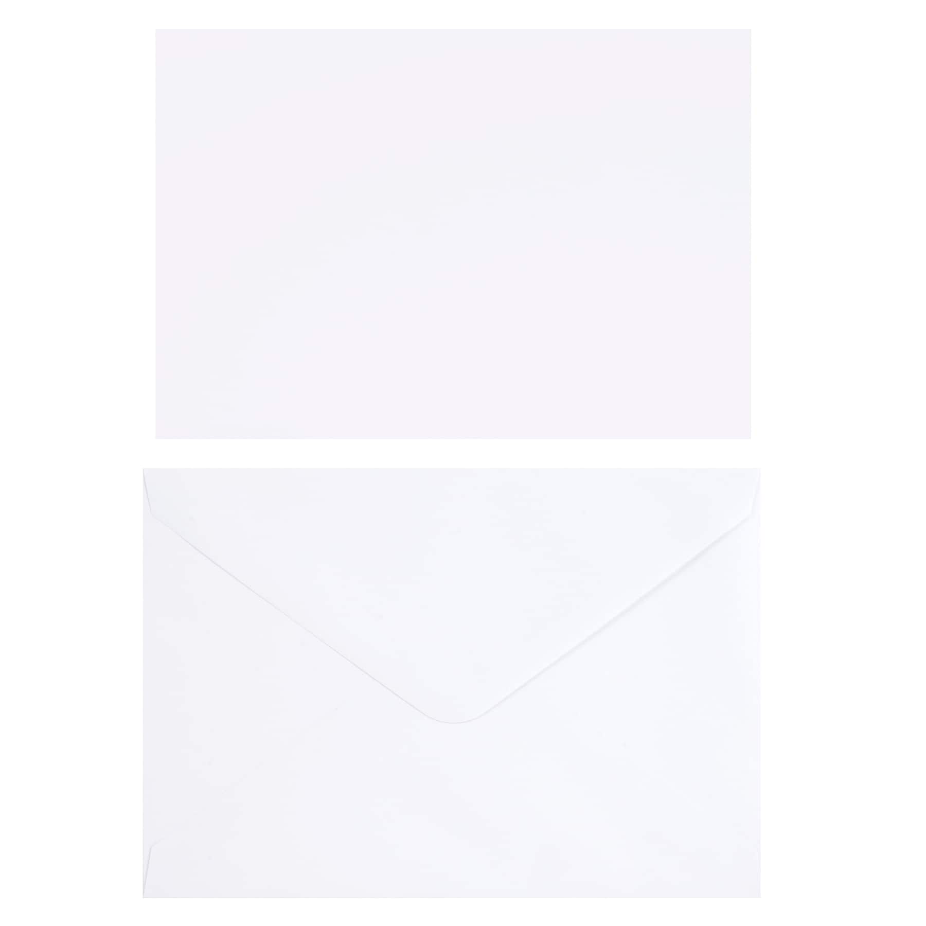 10 ensembles de cartes plates et enveloppes blanches de Recollections, 12,7 cm x 17,7 cm