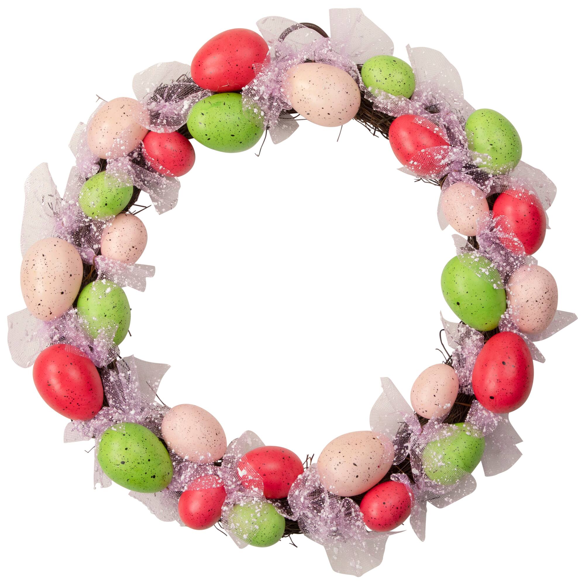 3-Piece Speckled Easter Egg Tree Ball and Wreath Set