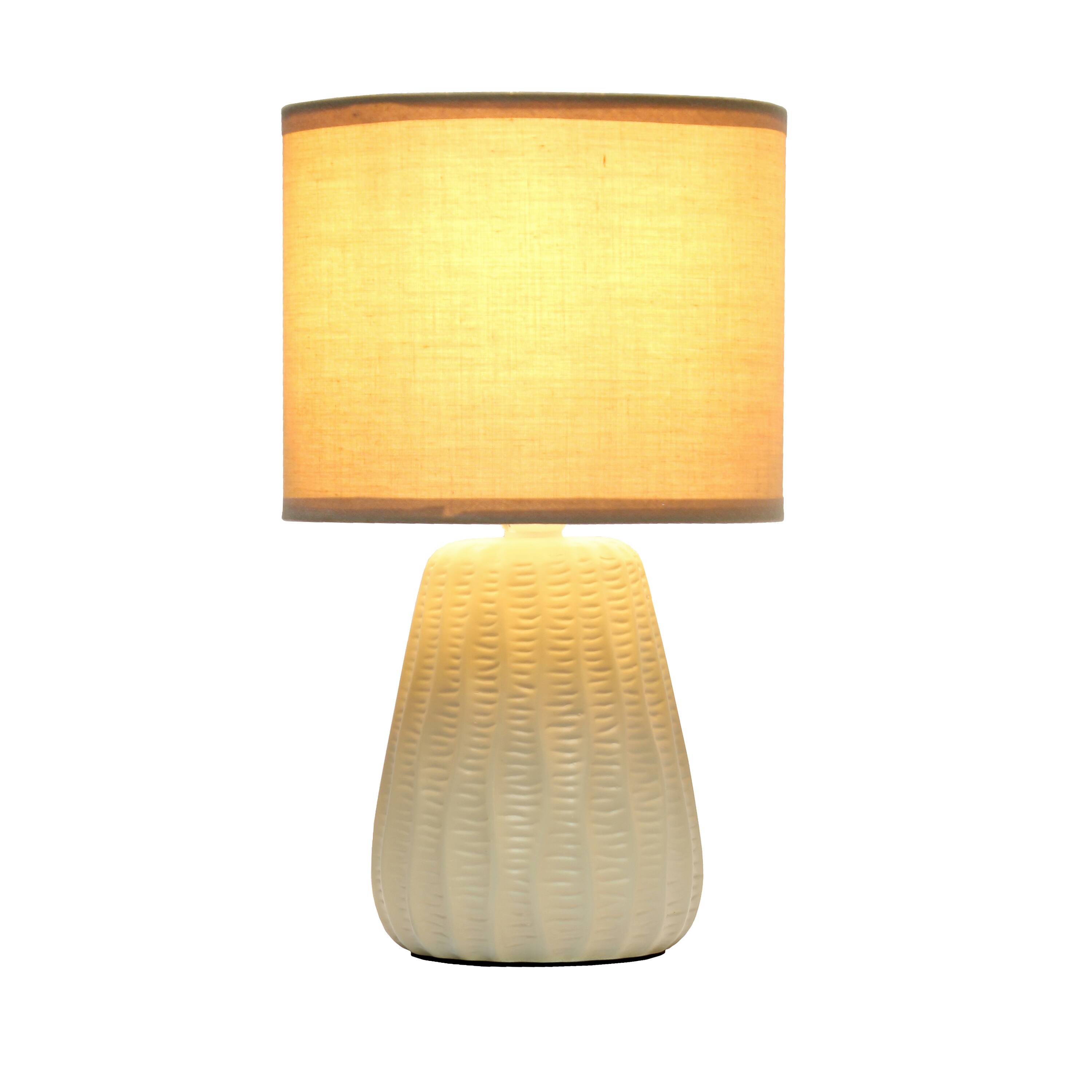 Simple Designs 11" Mini Ceramic Pastel Table Lamp