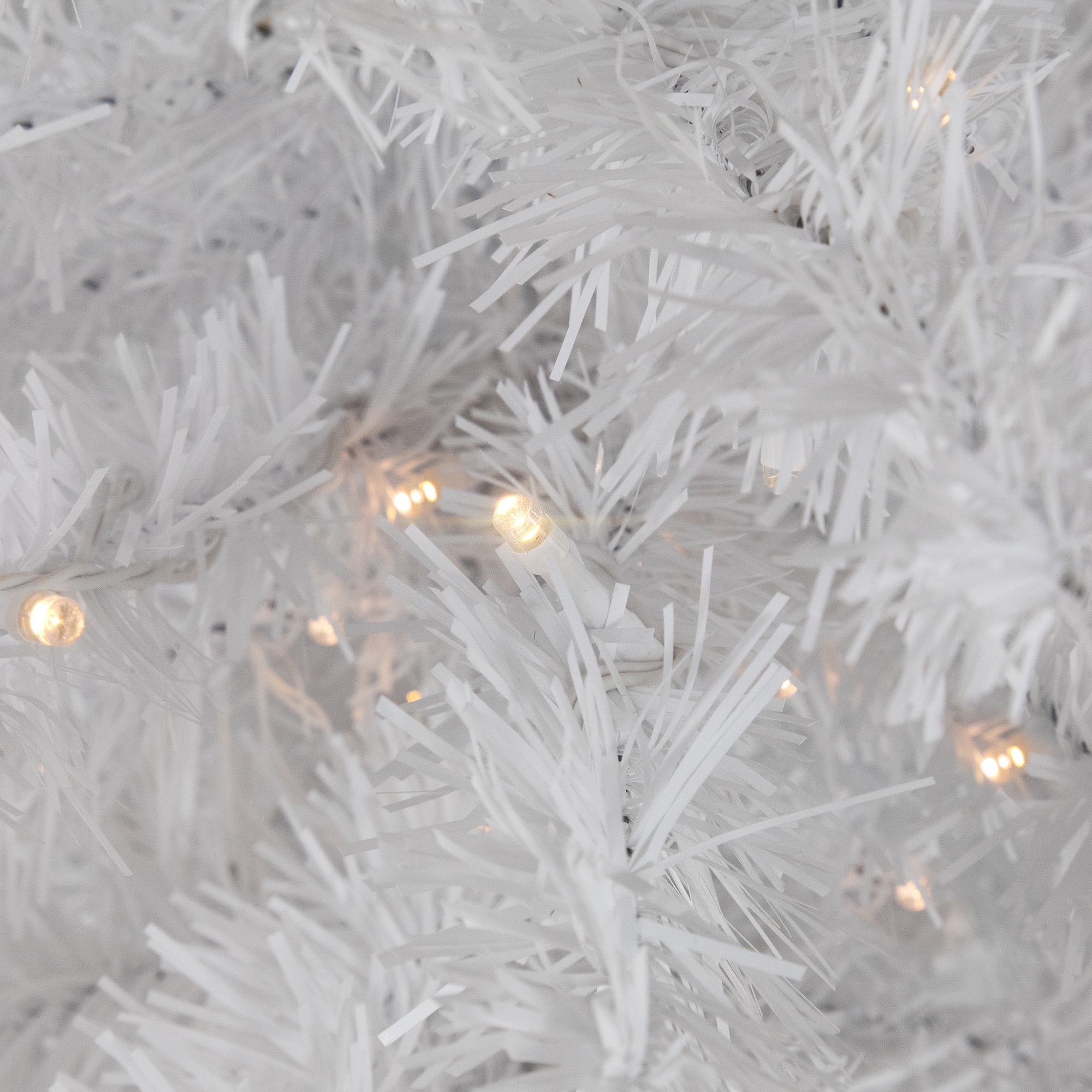 3ft. Pre-Lit White Pine Artificial Christmas Tree, Clear LED Lights