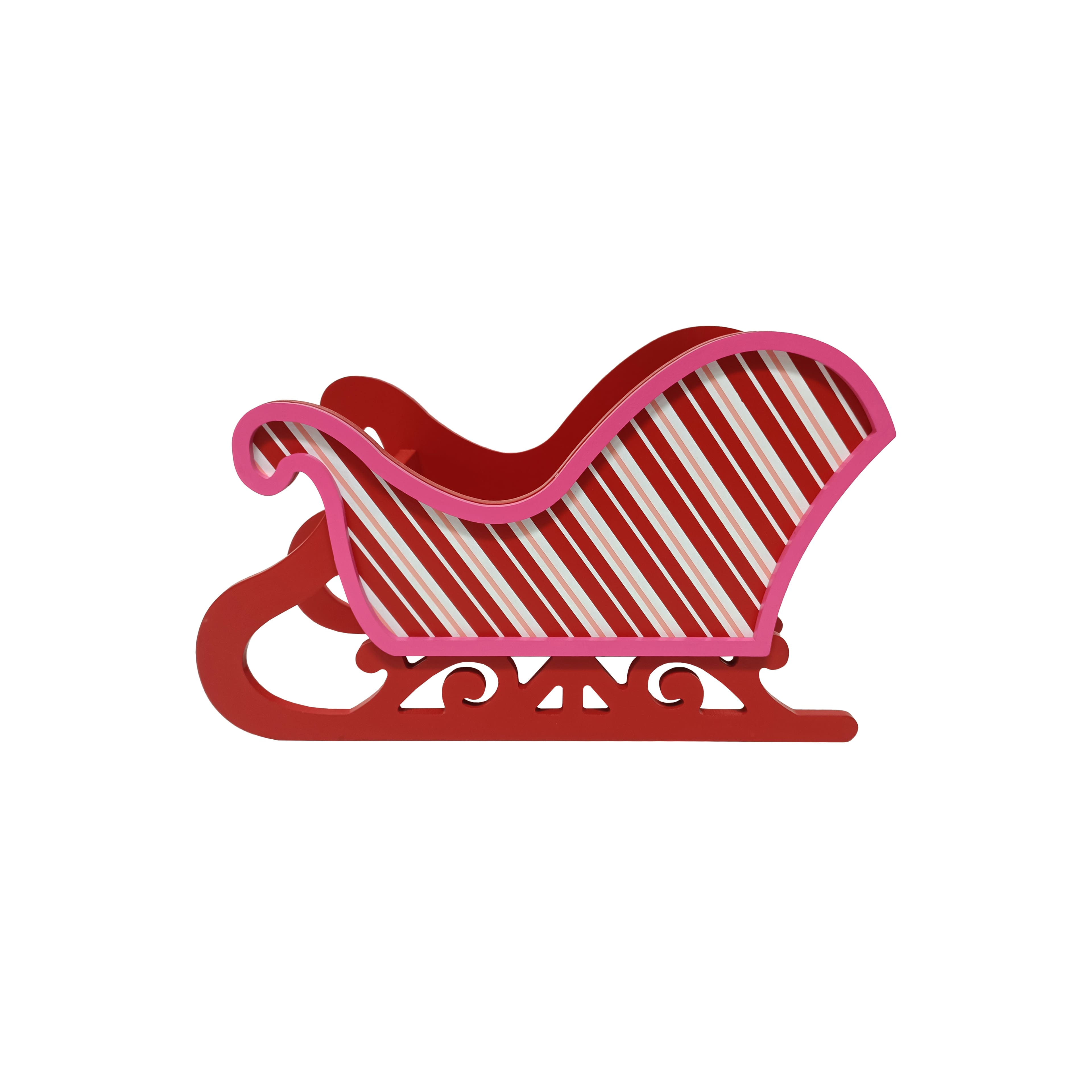 11.8&#x22; Peppermint Stripe Sleigh Decoration by Ashland&#xAE;